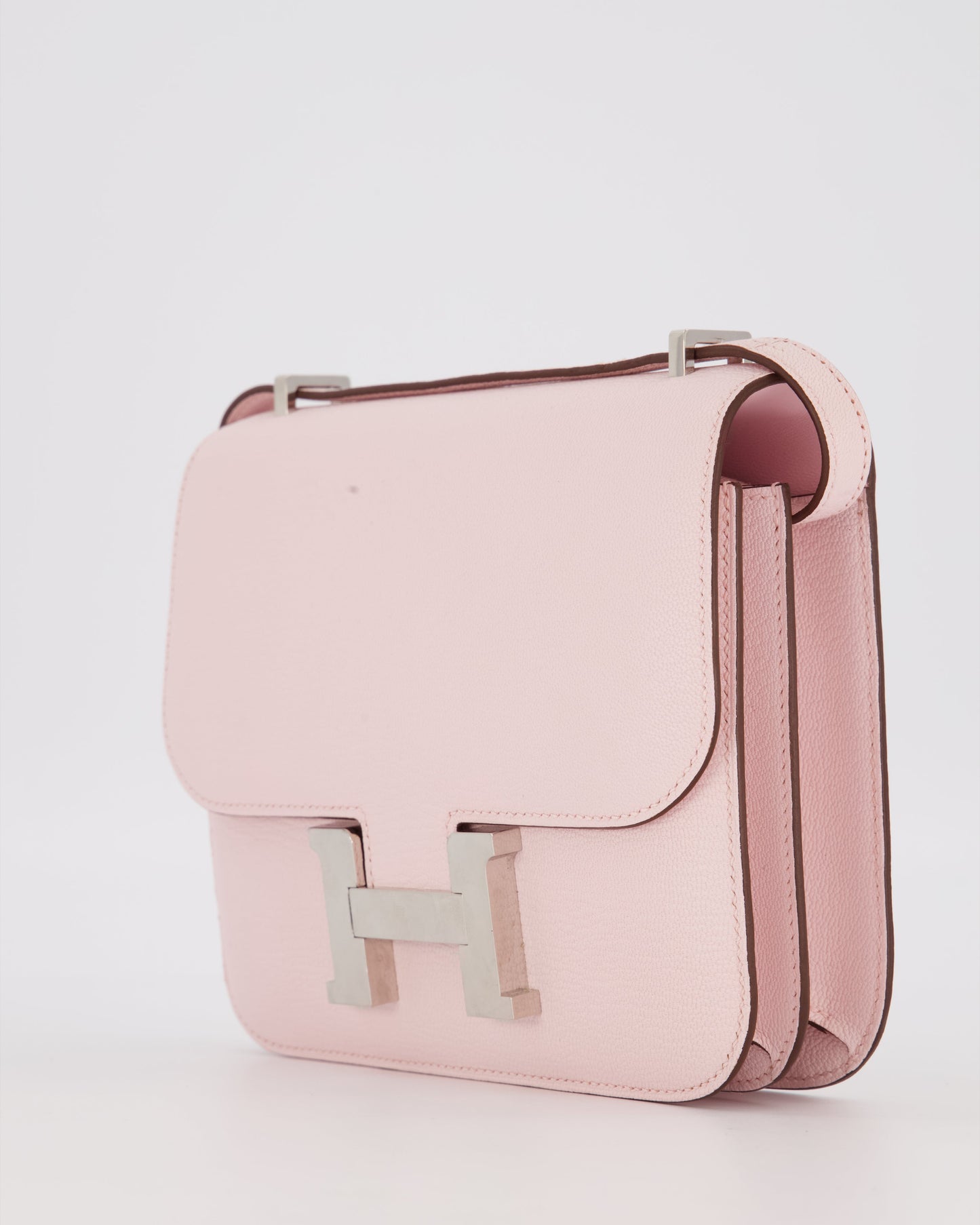 Hermes Constance III 18 Miroir Bag in Rose Darling Chevrè Mysore Leather with Palladium Permabrass Hardware