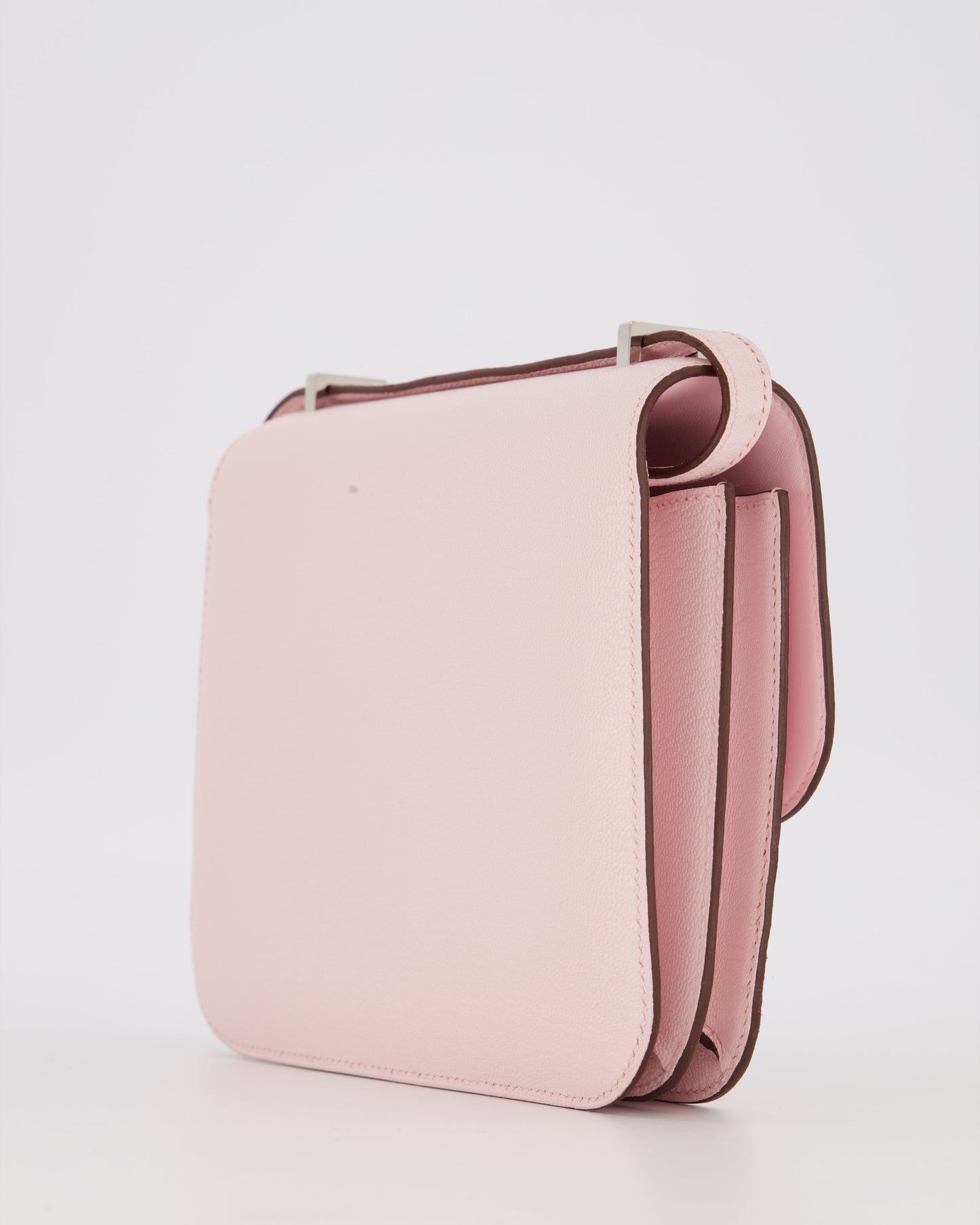 Hermes Constance III 18 Miroir Bag in Rose Darling Chevrè Mysore Leather with Palladium Permabrass Hardware