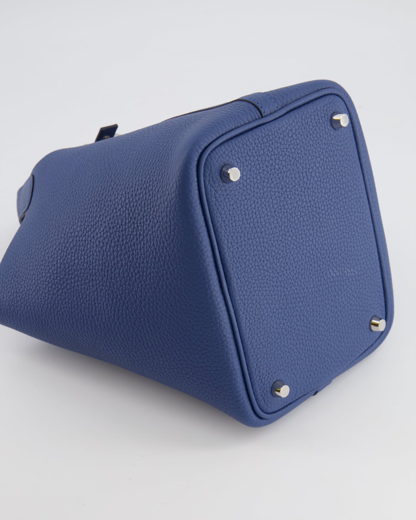 Hermes Picotin Lock 18 Bag in Blue Tie Clemence Leather with Palladium Hardware