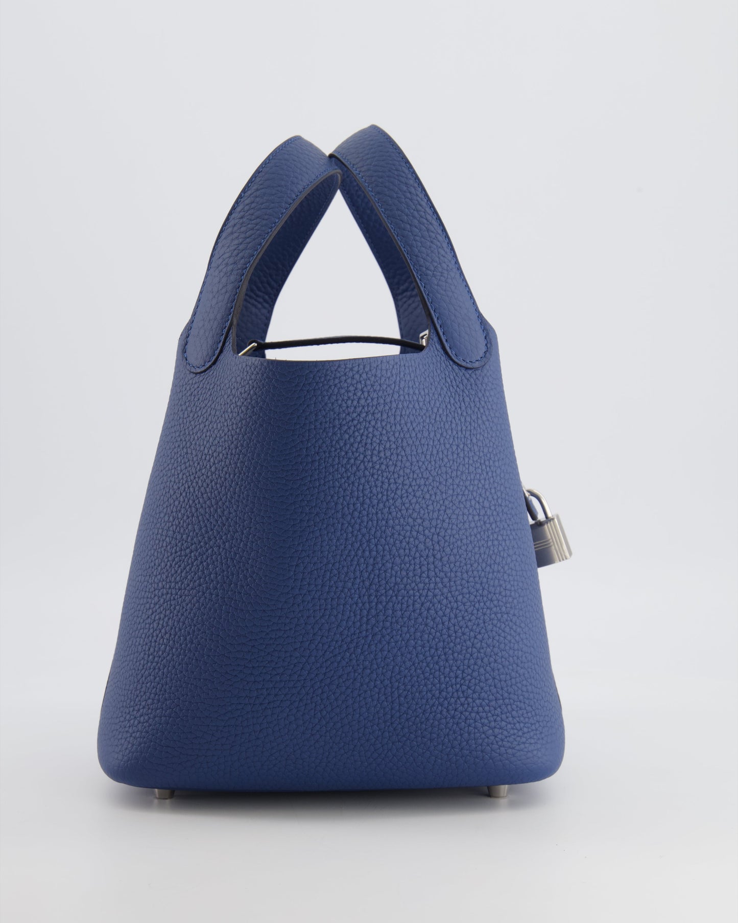 Hermes Picotin Lock 18 Bag in Blue Tie Clemence Leather with Palladium Hardware