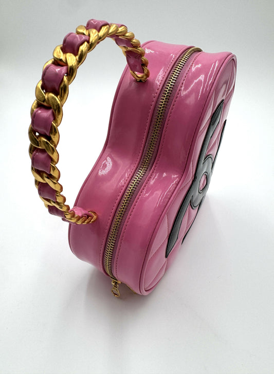 Chanel 1995 Barbie Pink Heart Vanity Bag