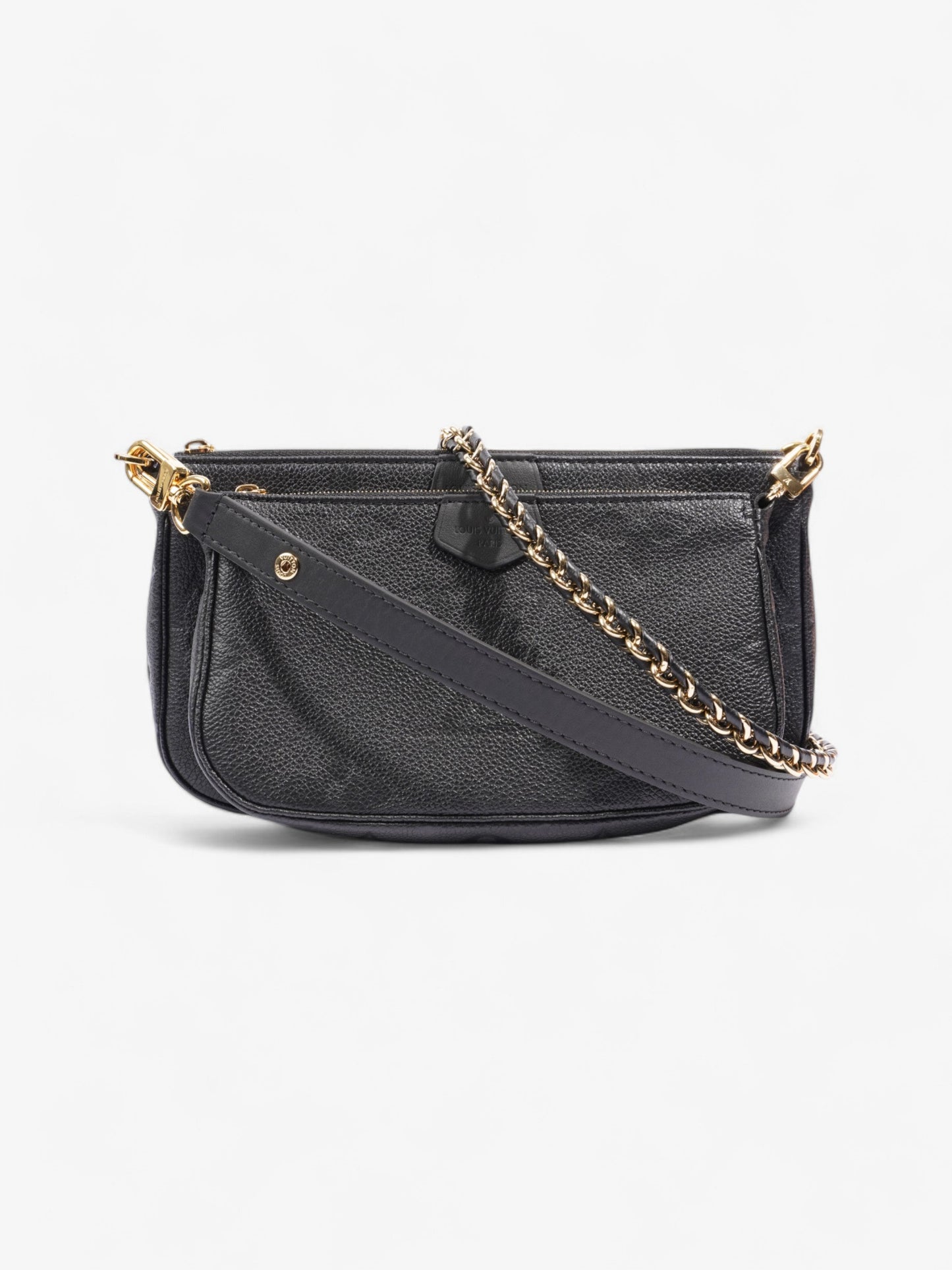 Louis Vuitton Multi Pochette Accessoires Bag Black Empreinte Leather Mini