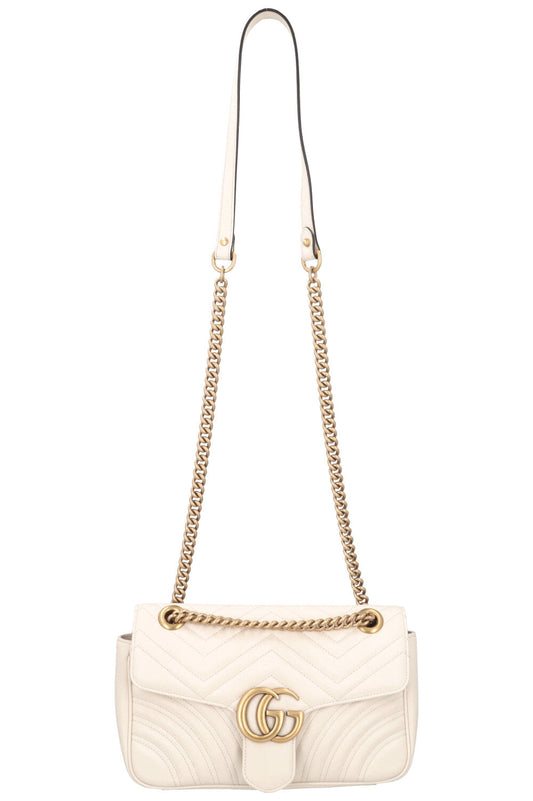 GUCCI Marmont Small Bag Leather White
