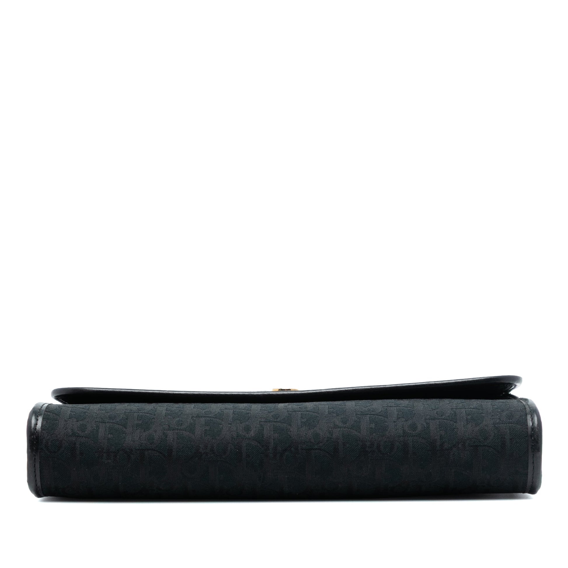 Black Dior Diorissimo Trotter Canvas Chain Shoulder Bag