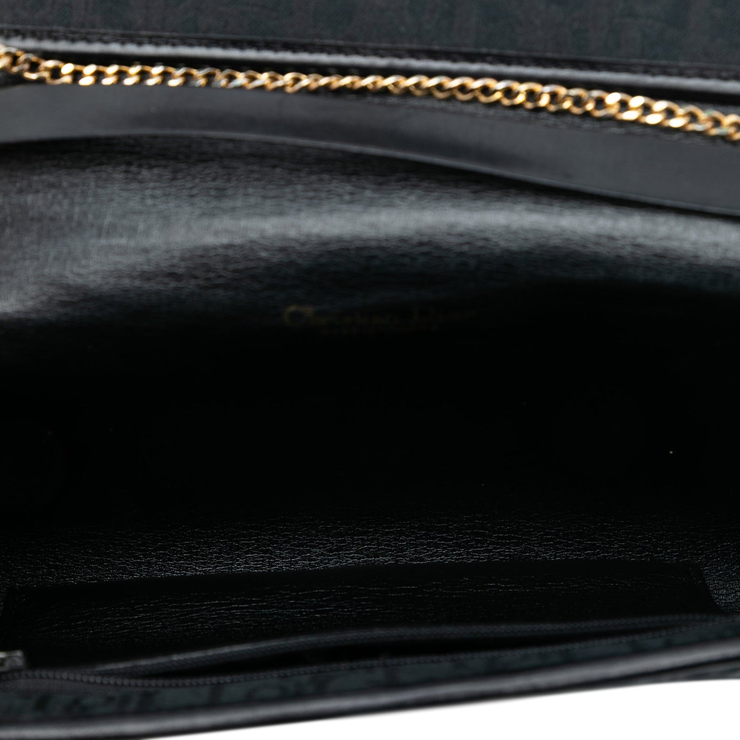 Black Dior Diorissimo Trotter Canvas Chain Shoulder Bag