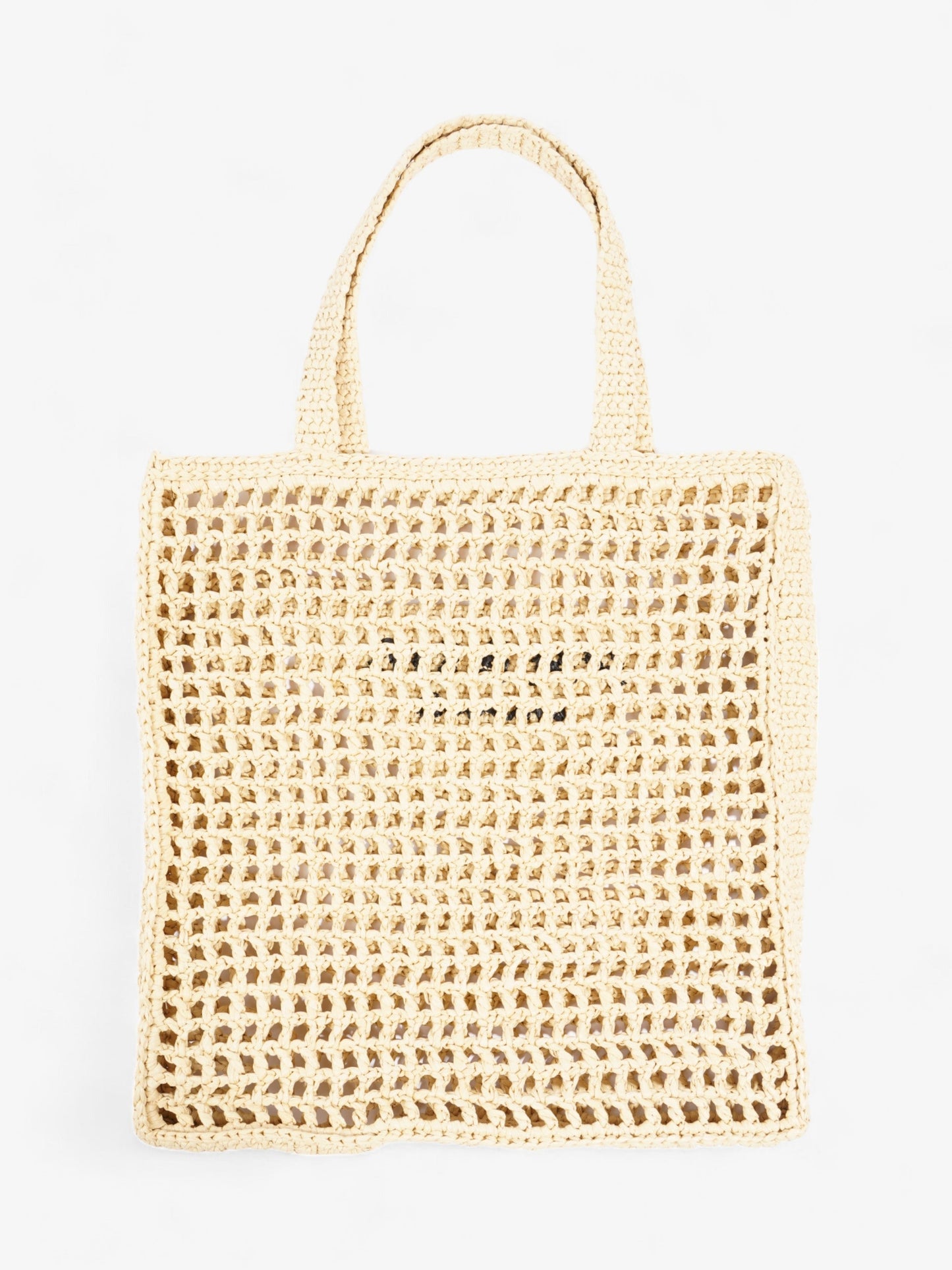 Prada Crochet Tote Natural Raffia Small