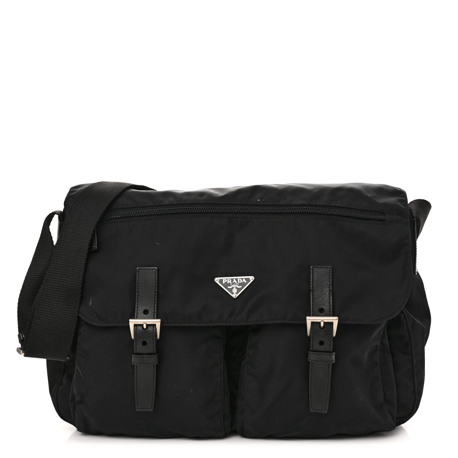 PRADA TESSUTO NYLON SAFFIANO VELA MESSAGER BAG