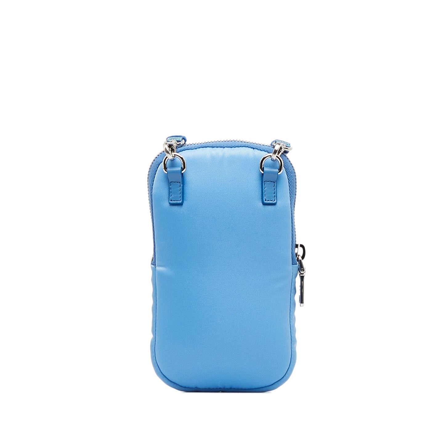 Prada Tessuto Phone Holder Blue Nylon Canvas Luxury Handbag