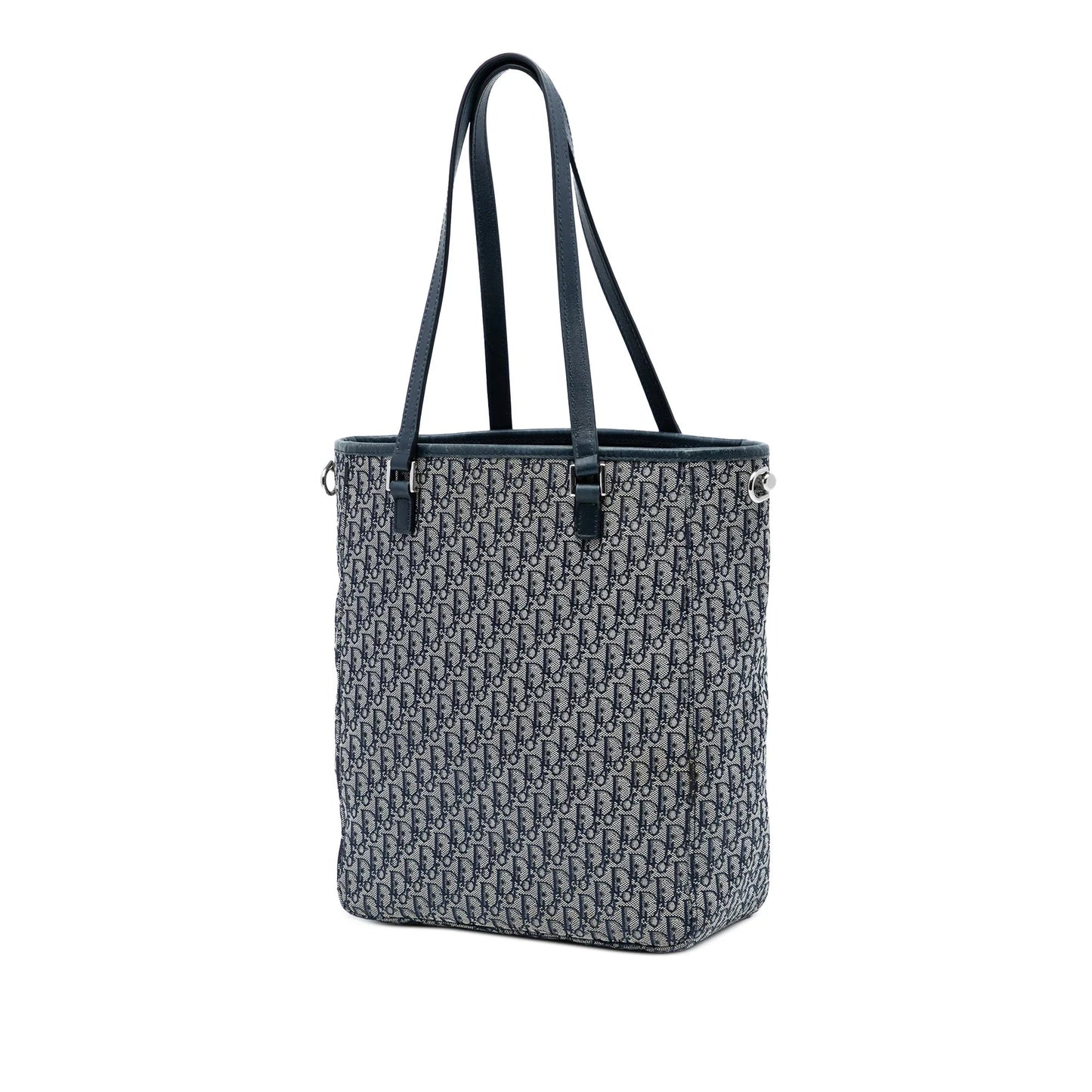 Blue Dior Diorissimo Trotter Canvas Tote Satchel