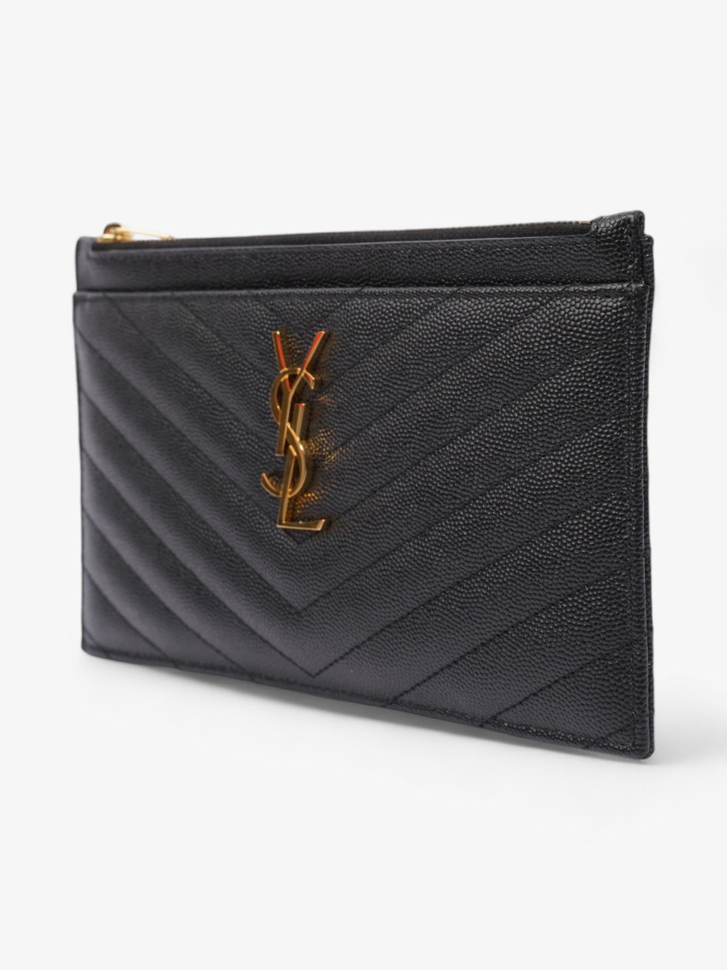 Saint Laurent CASSANDRE MATELASSÃÂ pouch Black Calfskin Leather