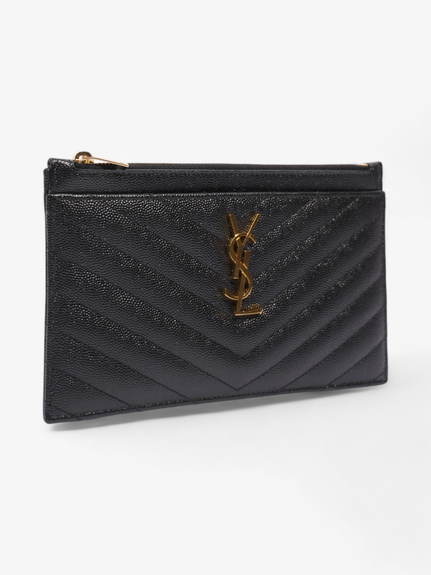 Saint Laurent CASSANDRE MATELASSÃÂ pouch Black Calfskin Leather