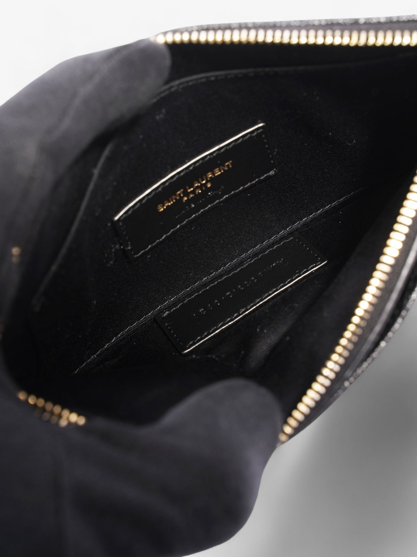 Saint Laurent CASSANDRE MATELASSÃÂ pouch Black Calfskin Leather