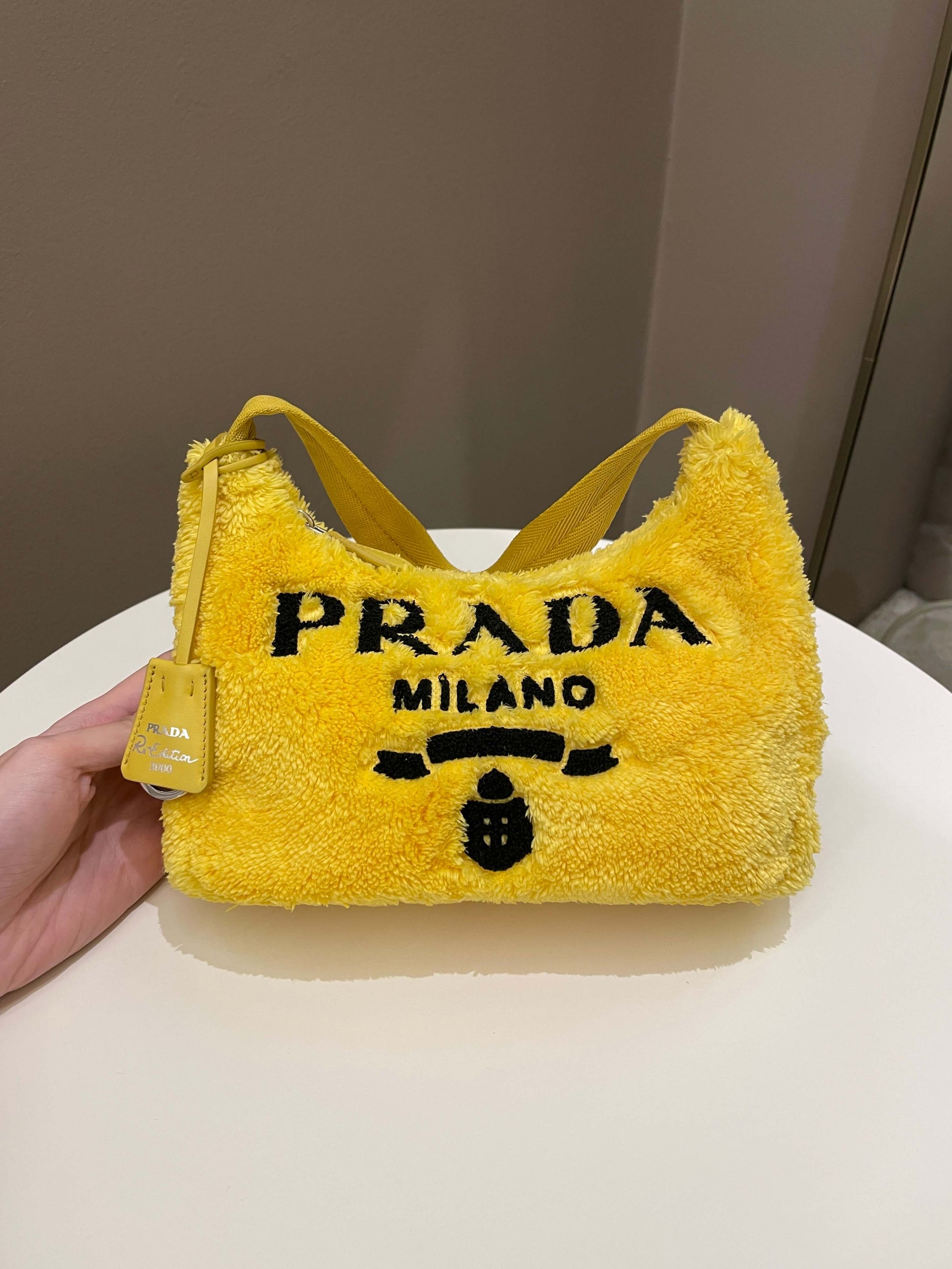 Prada Re-Edition Bag Yellow Terry