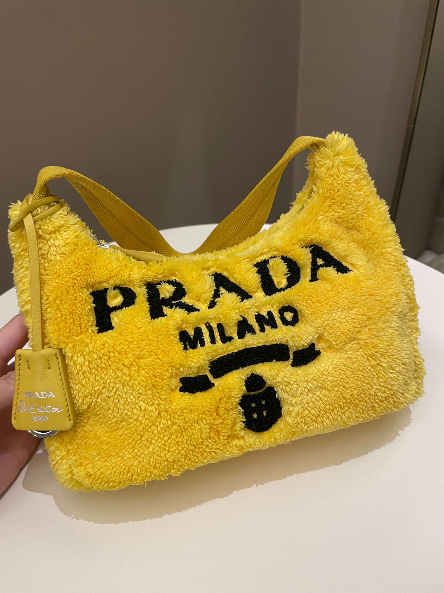 Prada Re-Edition Bag Yellow Terry