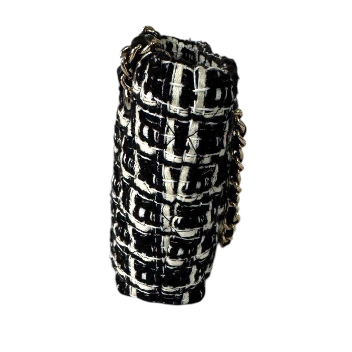 Chanel Black and White Tweed Small Bag