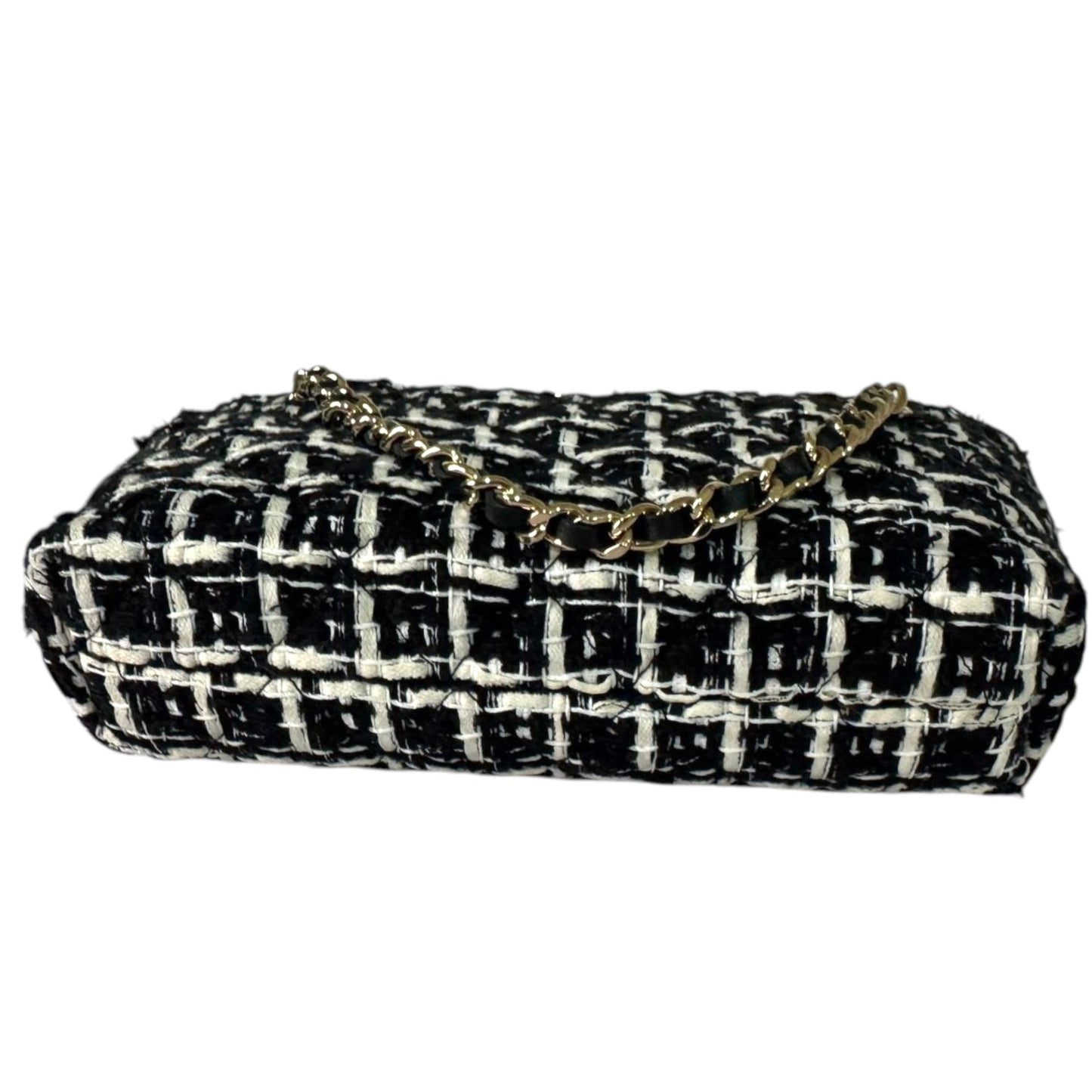Chanel Black and White Tweed Small Bag