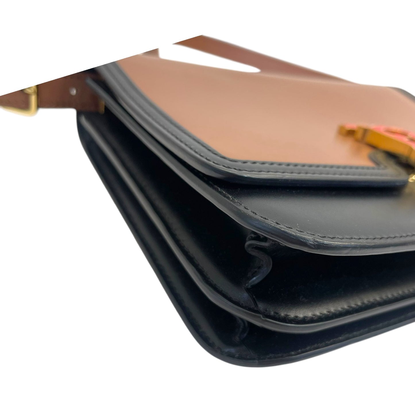 Burberry Brown Leather TB Shoulder Bag