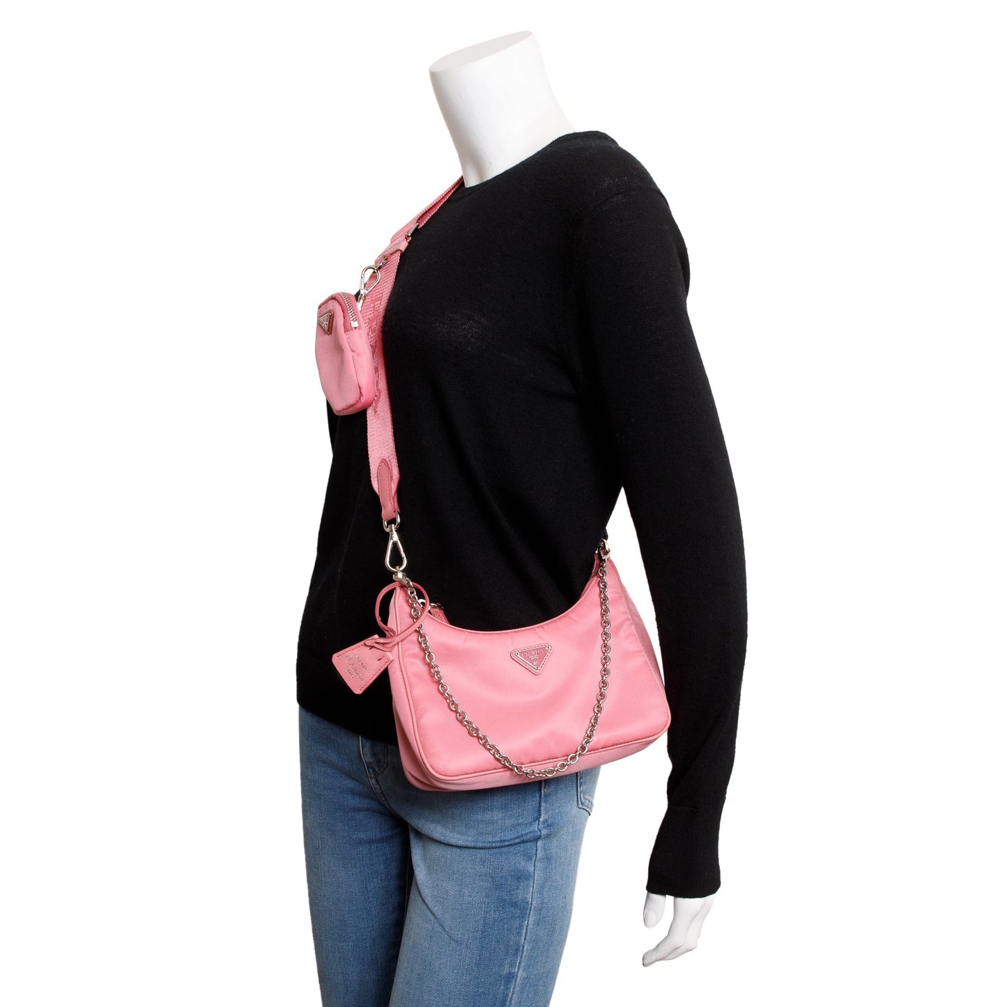 Prada 2020 Pink Re-Edition 2005 Re-Nylon Shoulder Bag