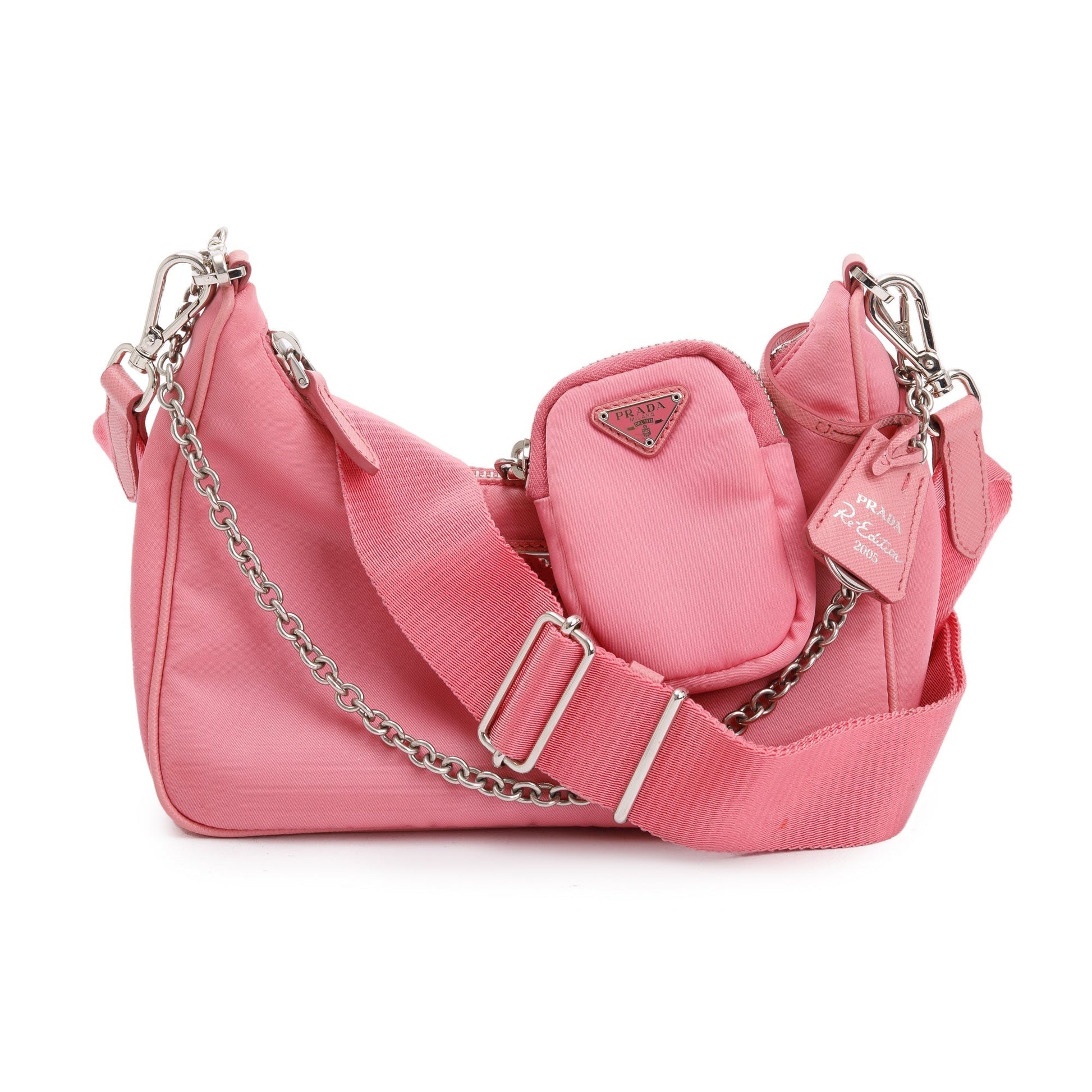 Prada 2020 Pink Re-Edition 2005 Re-Nylon Shoulder Bag