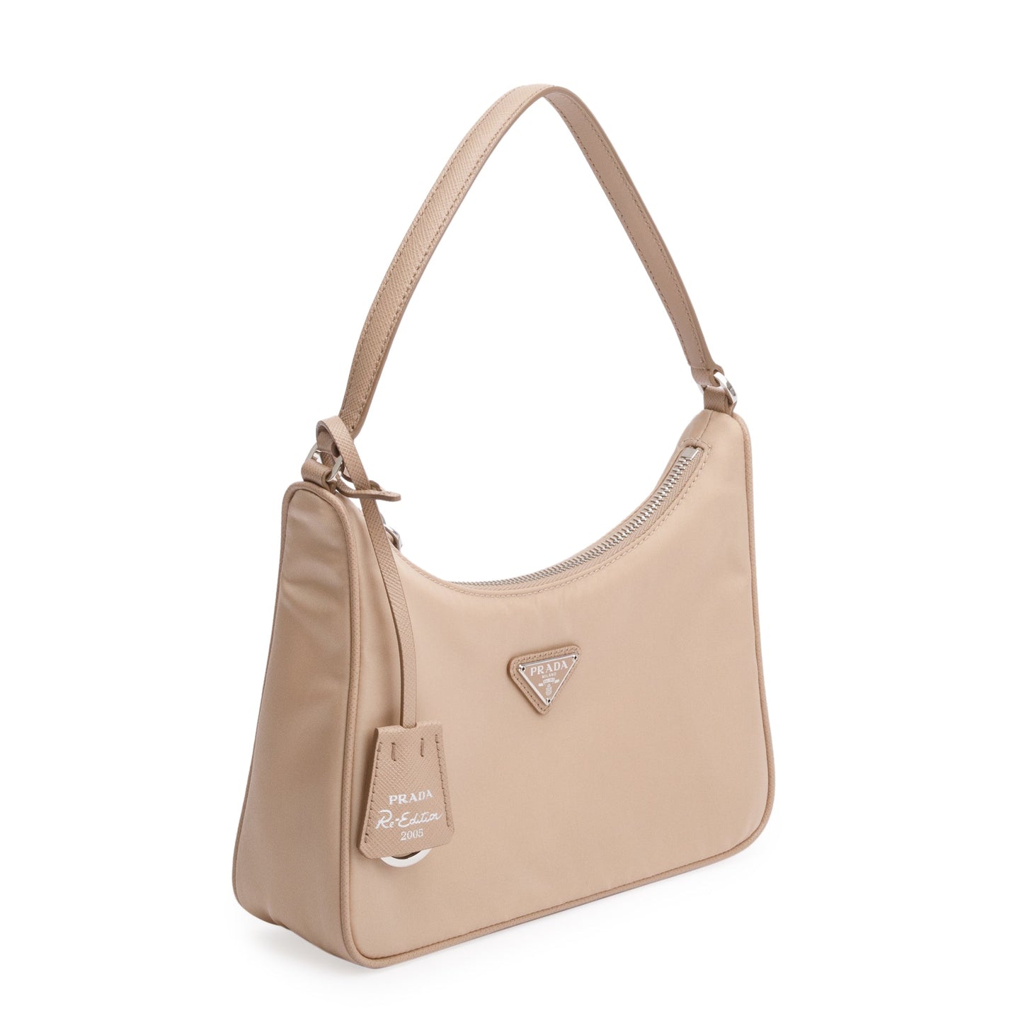 Prada 2021 Beige Re-Edition 2005 Re-Nylon and Saffiano Mini Bag