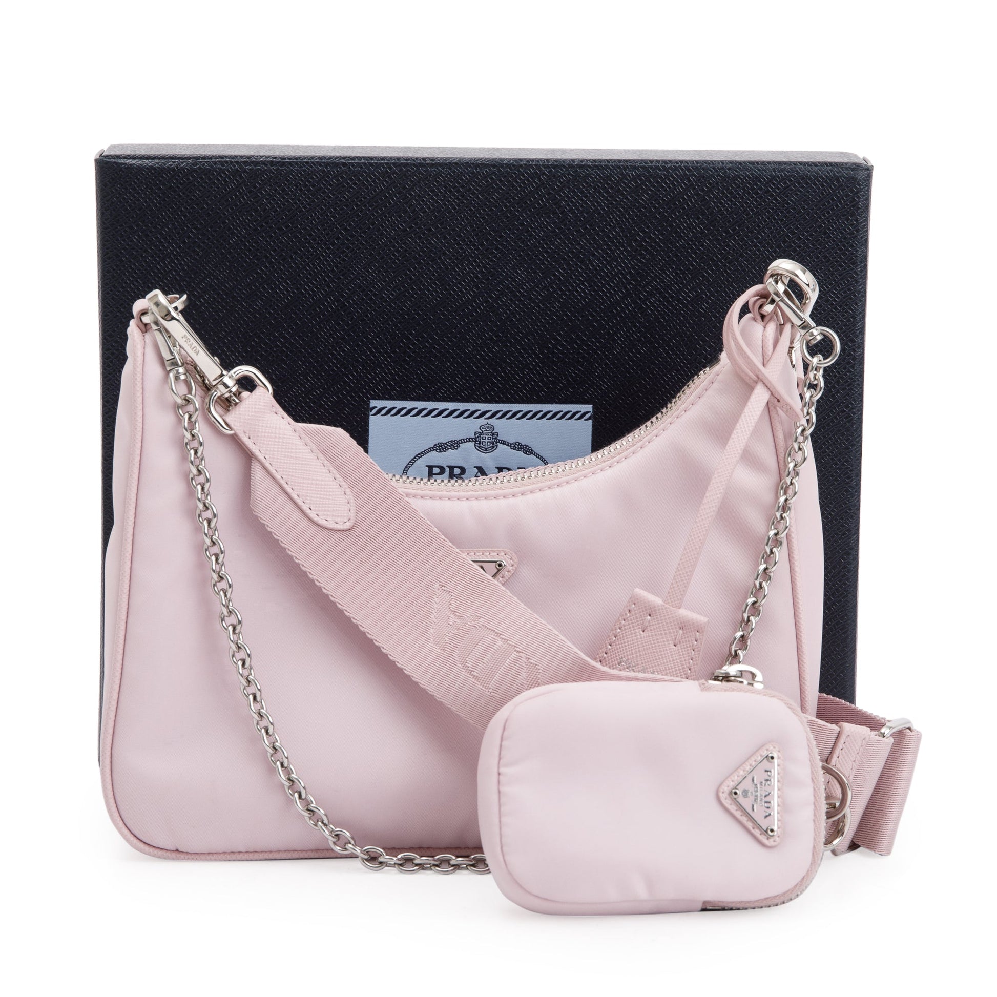 Prada 2022 Pink Re-Edition 2005 Re-Nylon Shoulder Bag