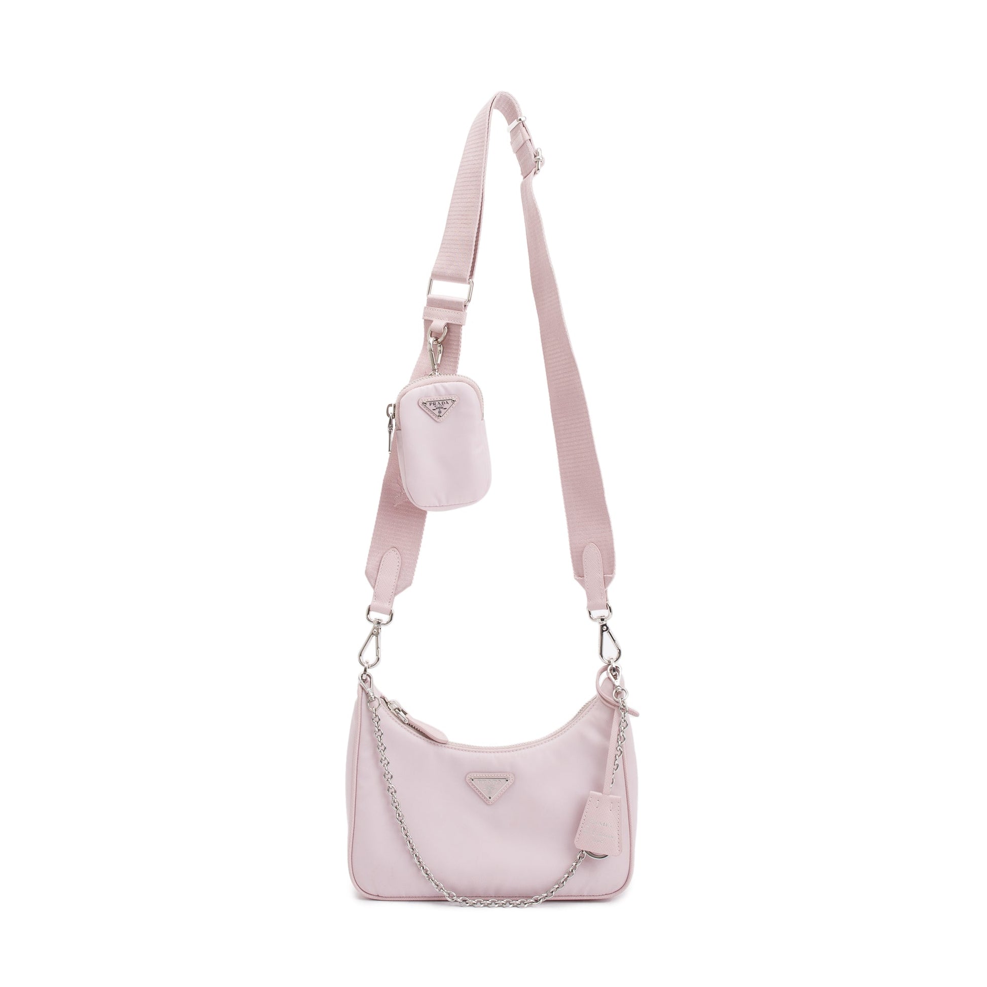 Prada 2022 Pink Re-Edition 2005 Re-Nylon Shoulder Bag