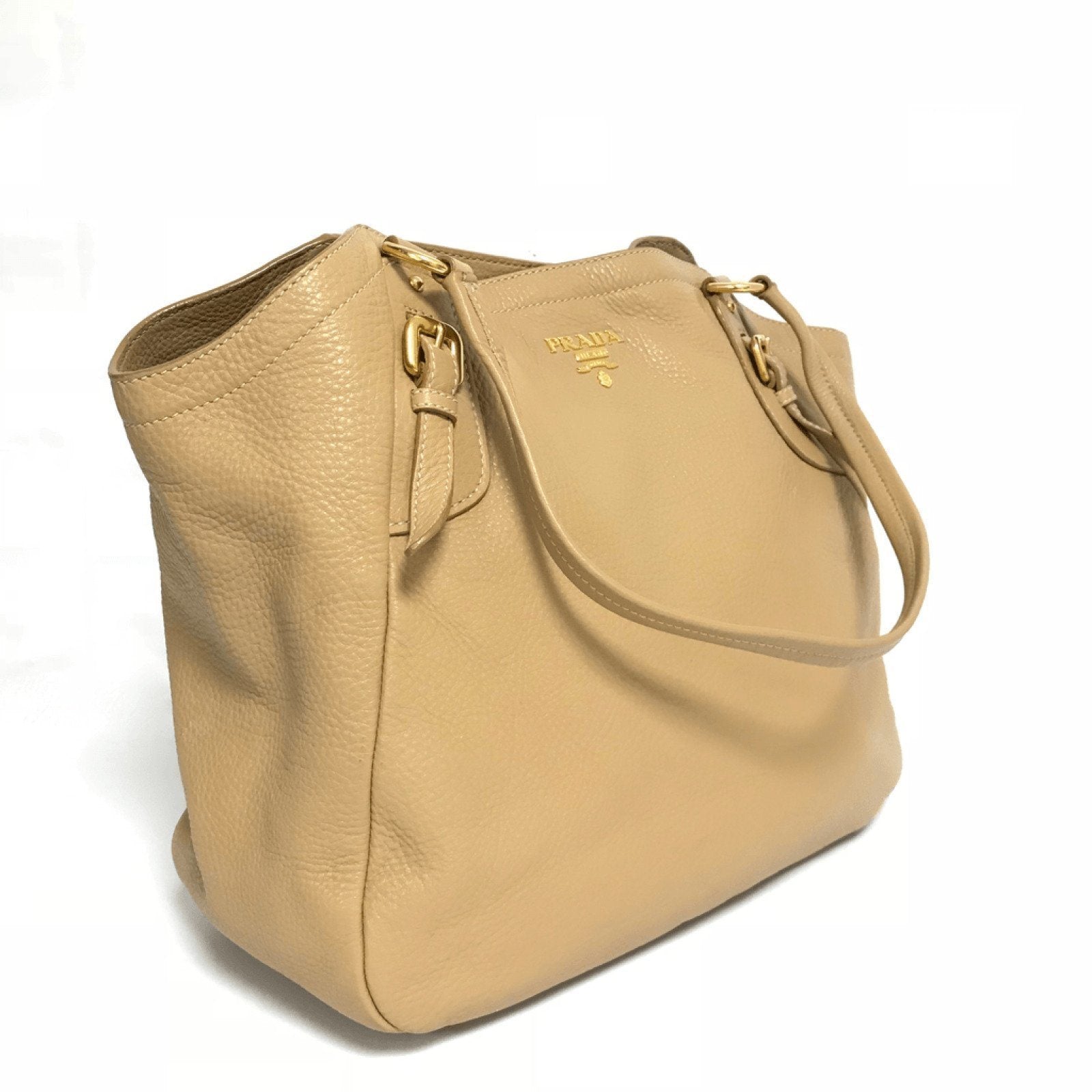 Prada Beige Buckle Hobo