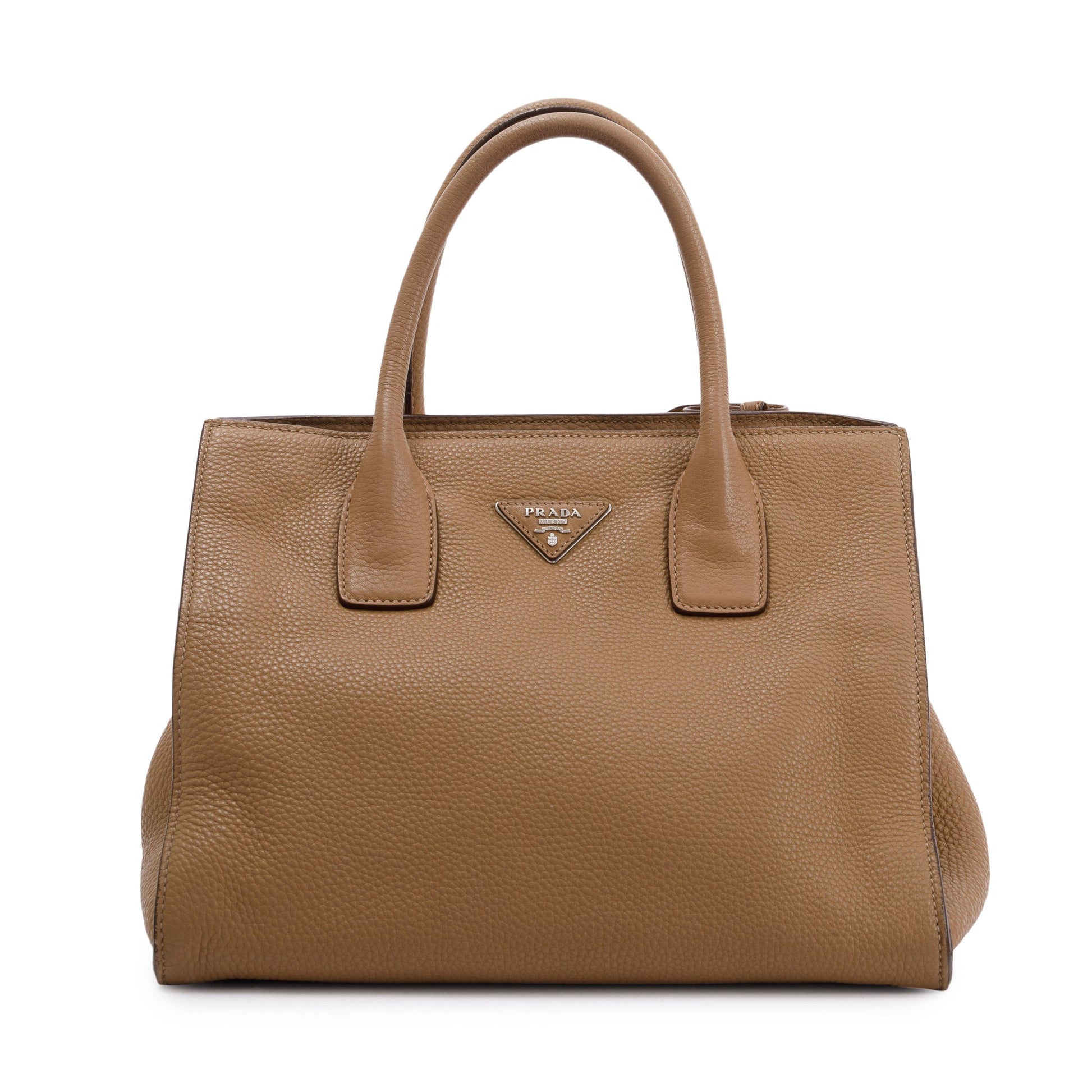 Prada Beige Vitello Daino Convertible Tote