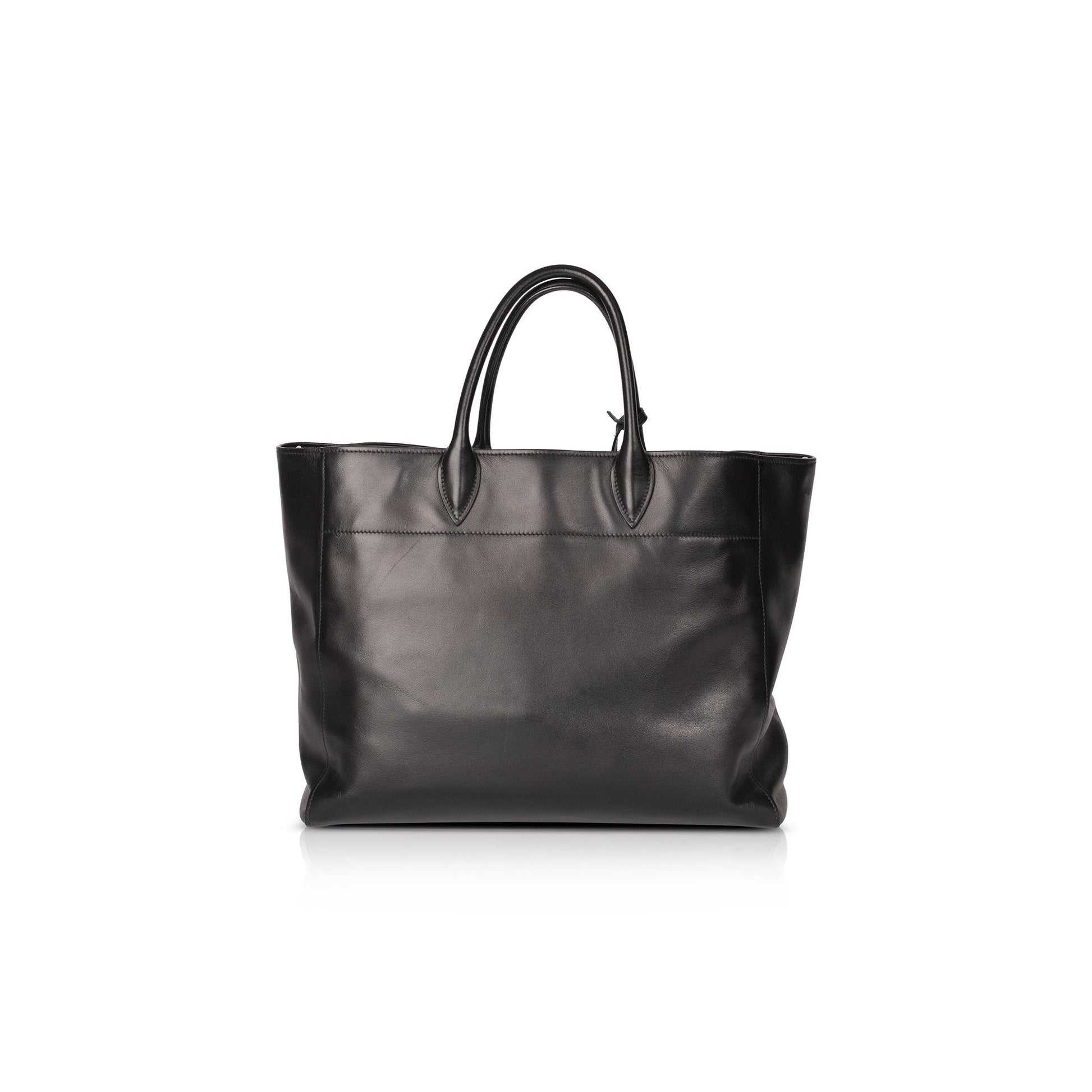 Prada Black City Calf Leather Square Tote Bag