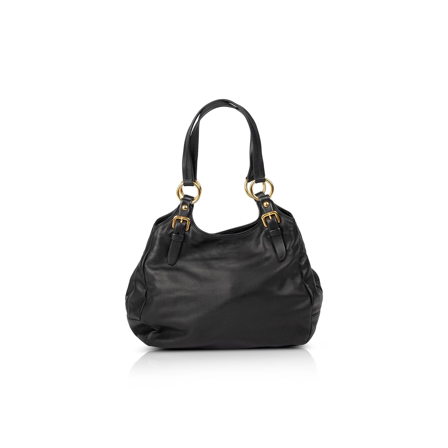 Prada Black Leather Hobo