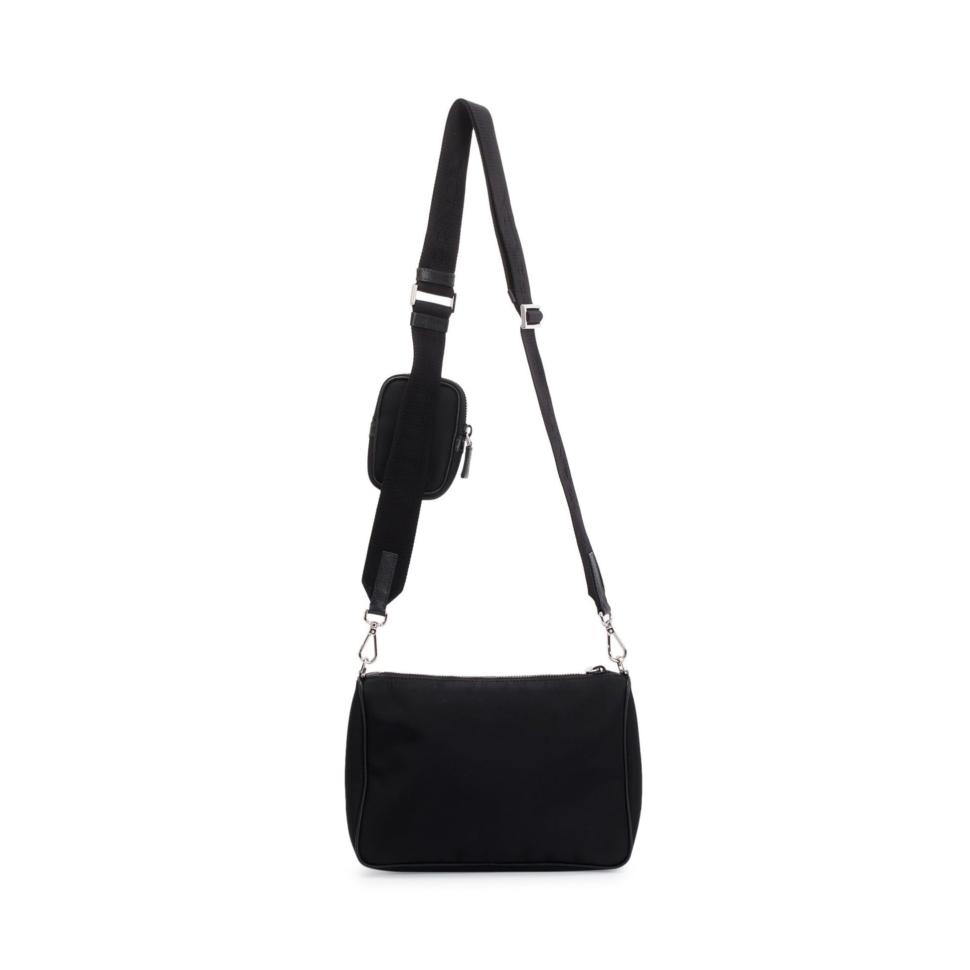 Prada Black Re-Edition 2000 Nylon Messenger Bag