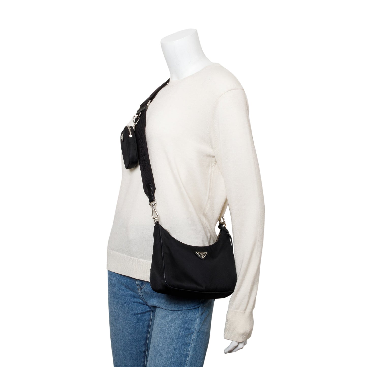 Prada Black Re-Edition 2005 Re-Nylon Shoulder Bag