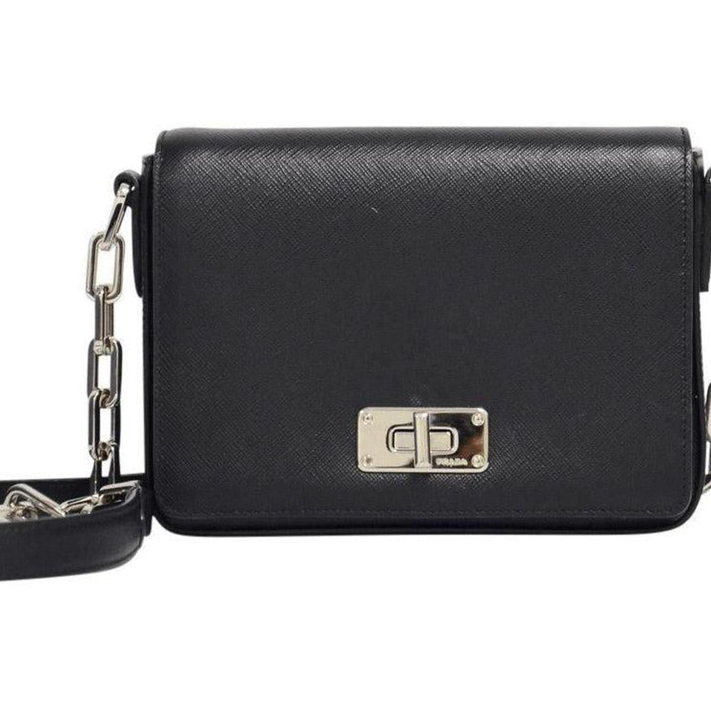 Prada Black Saffiano Chain Link Bag