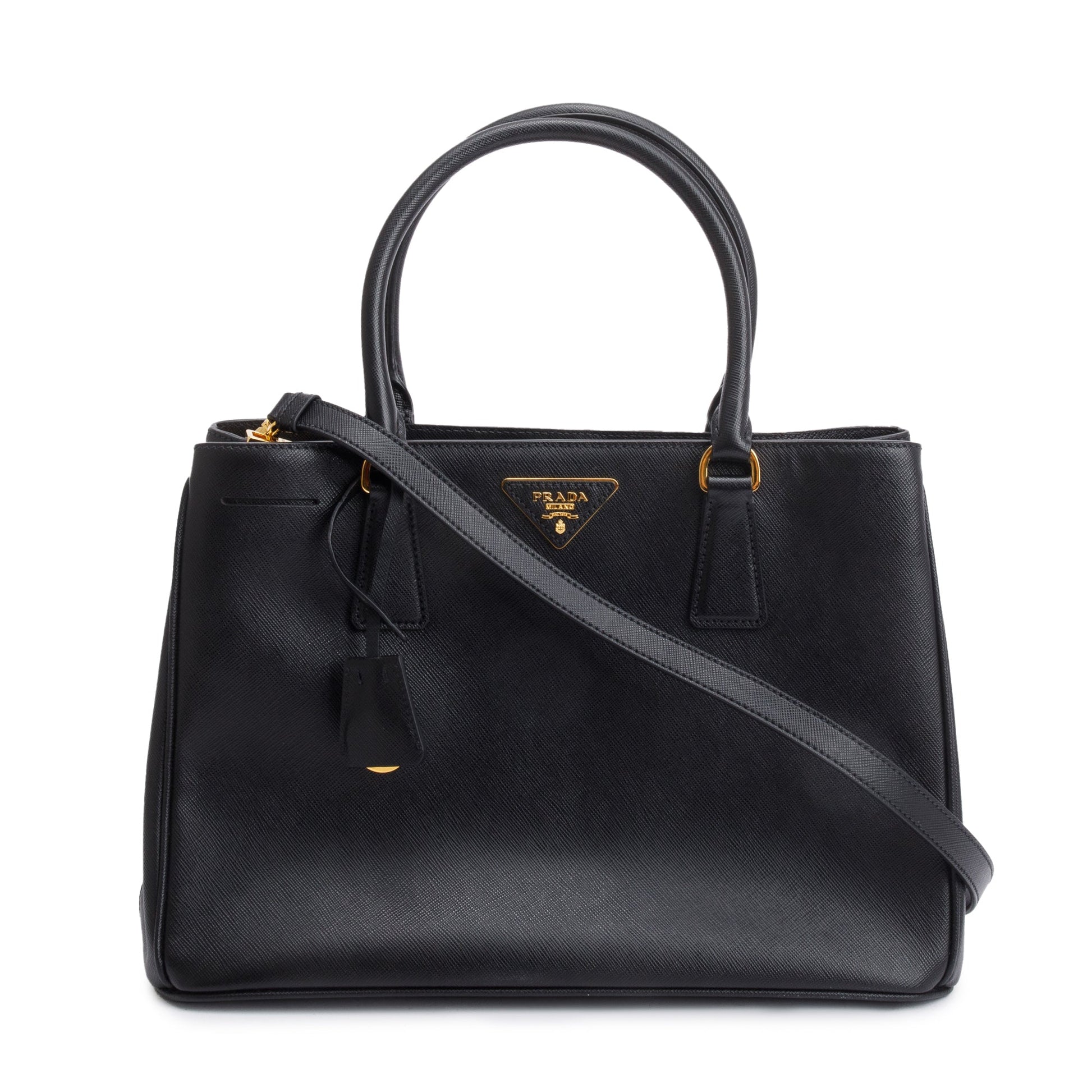 Prada Black Saffiano Lux Medium Galleria Tote