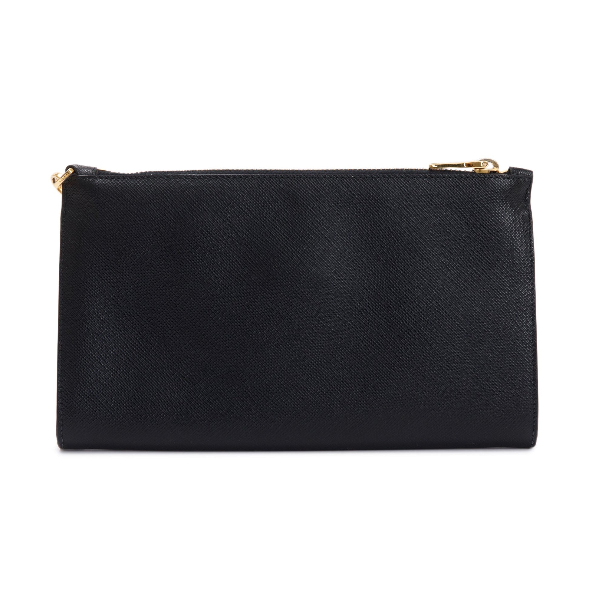 Prada Black Saffiano Wristlet Clutch