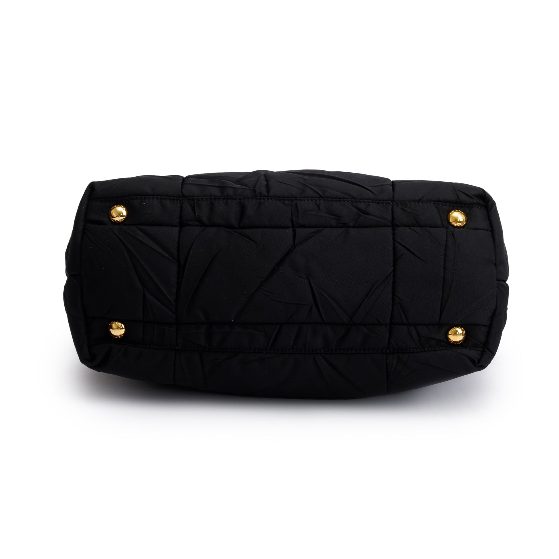 Prada Black Tessuto Impunture Hobo Bag