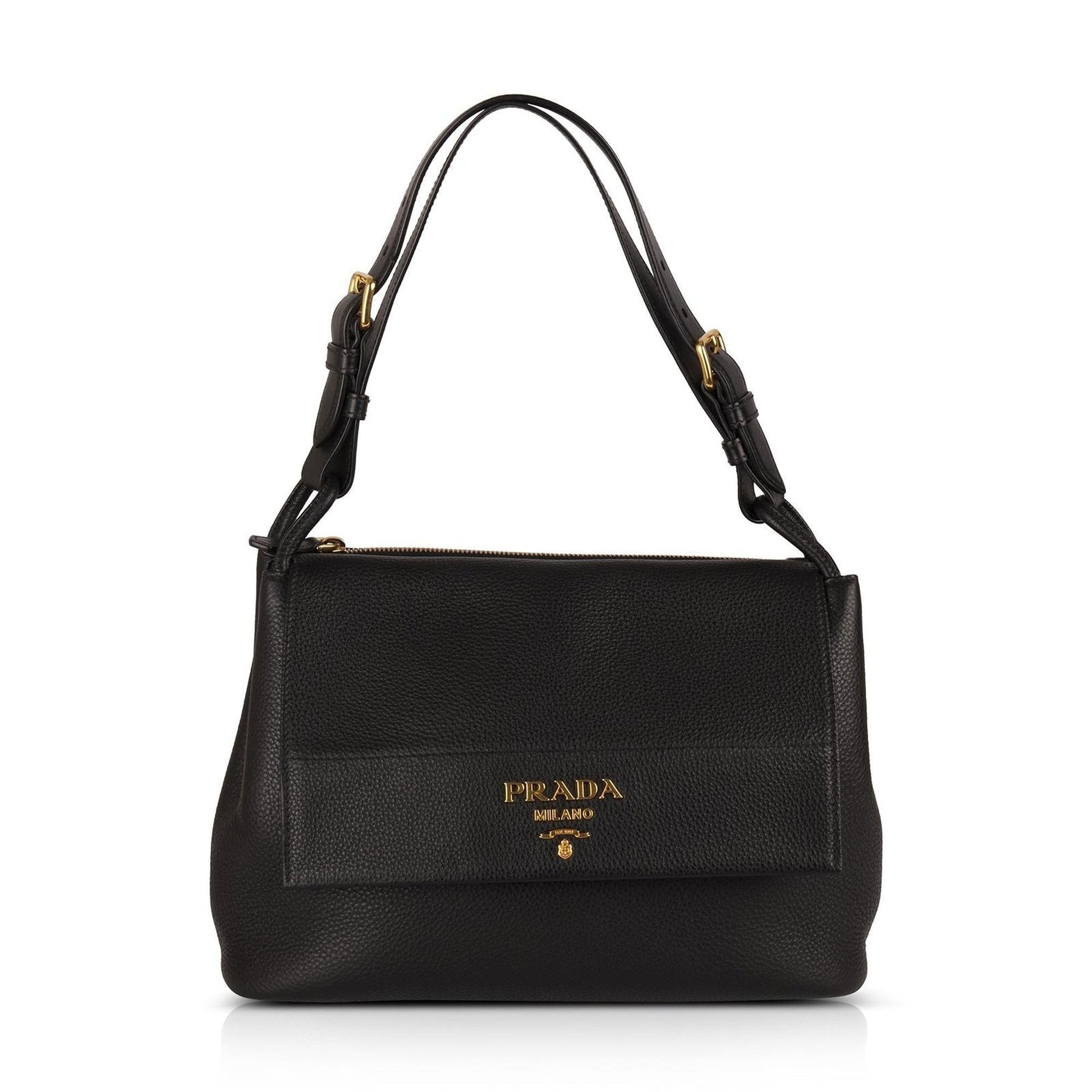 Prada Black Vitello Daino Shoulder Bag