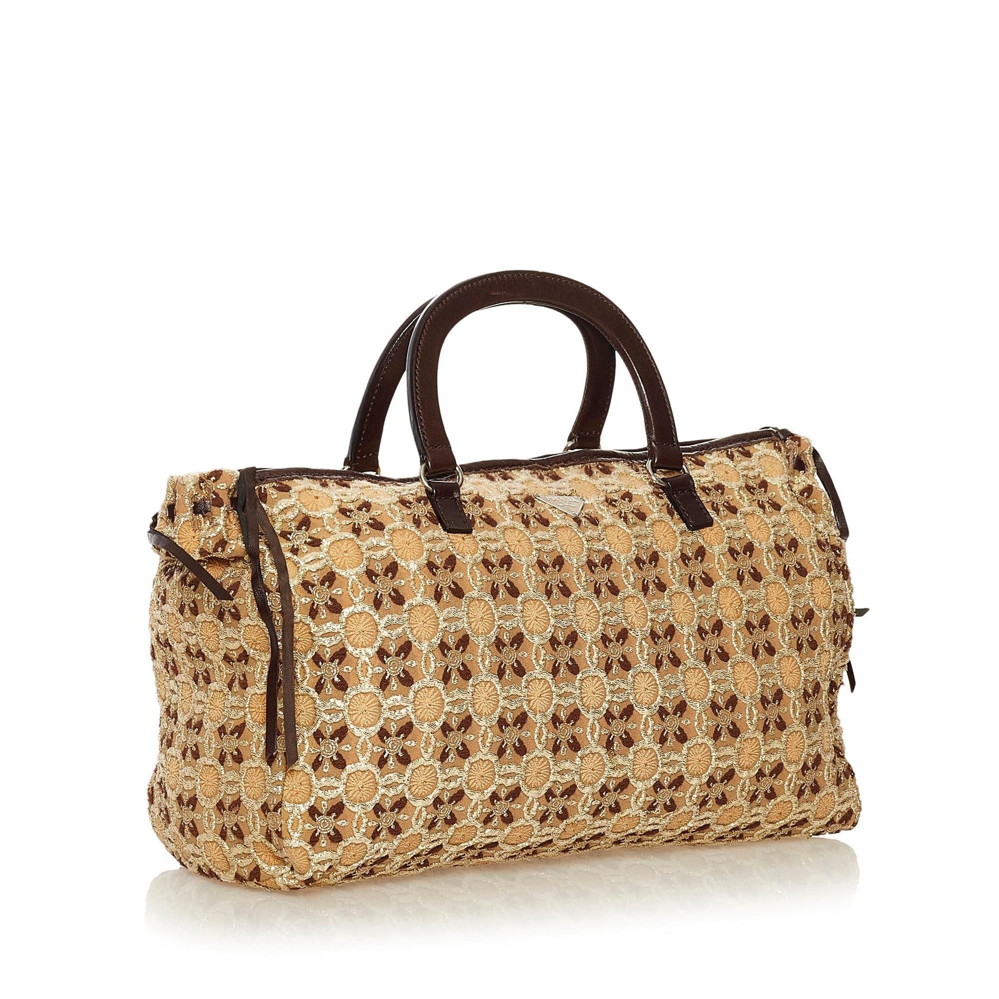 Prada Bow Cloquet Handle Bag (SHG-34878)