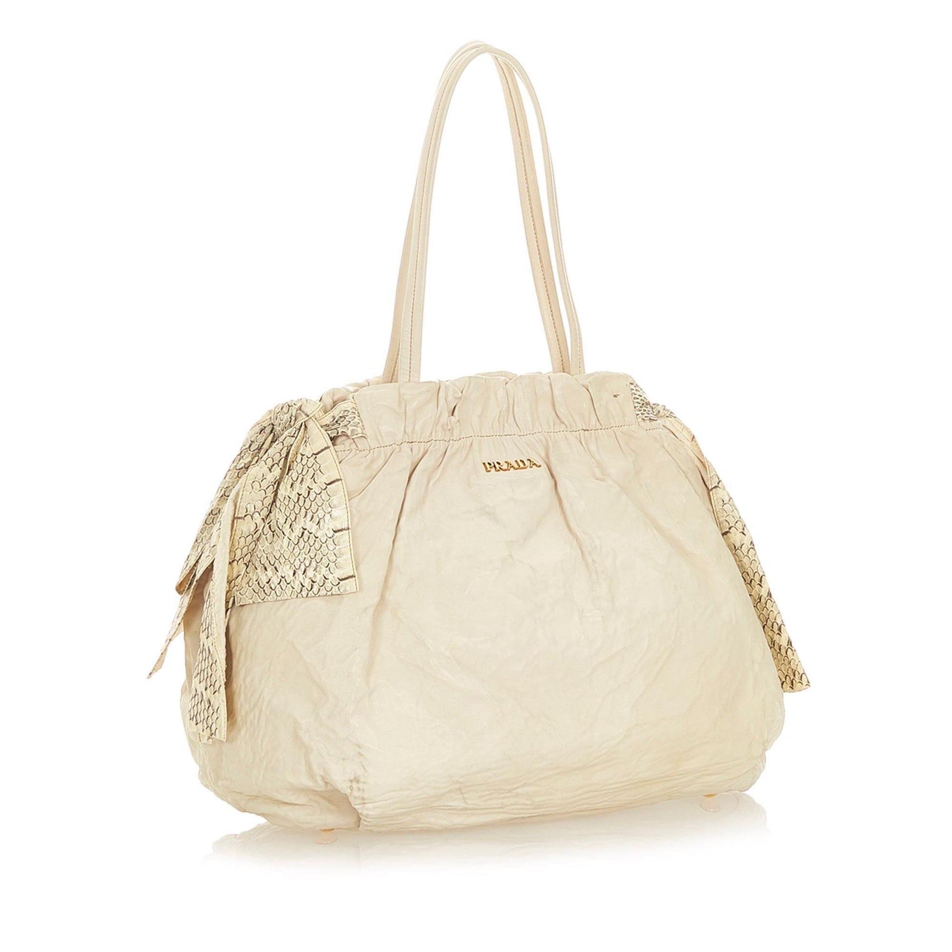 Prada Bow Leather Satchel (SHG-32135)
