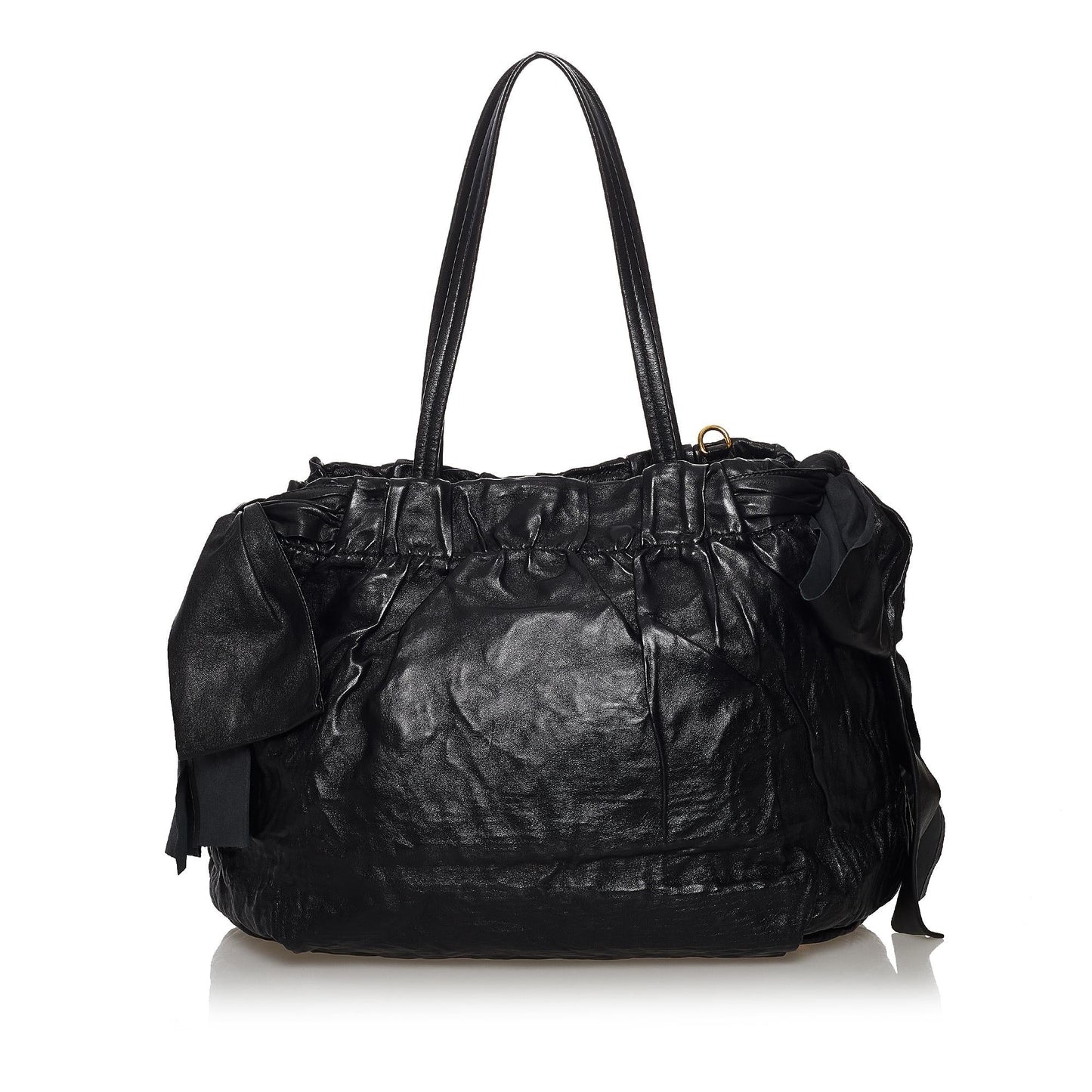 Prada Bow Nappa Leather Satchel (SHG-37206)