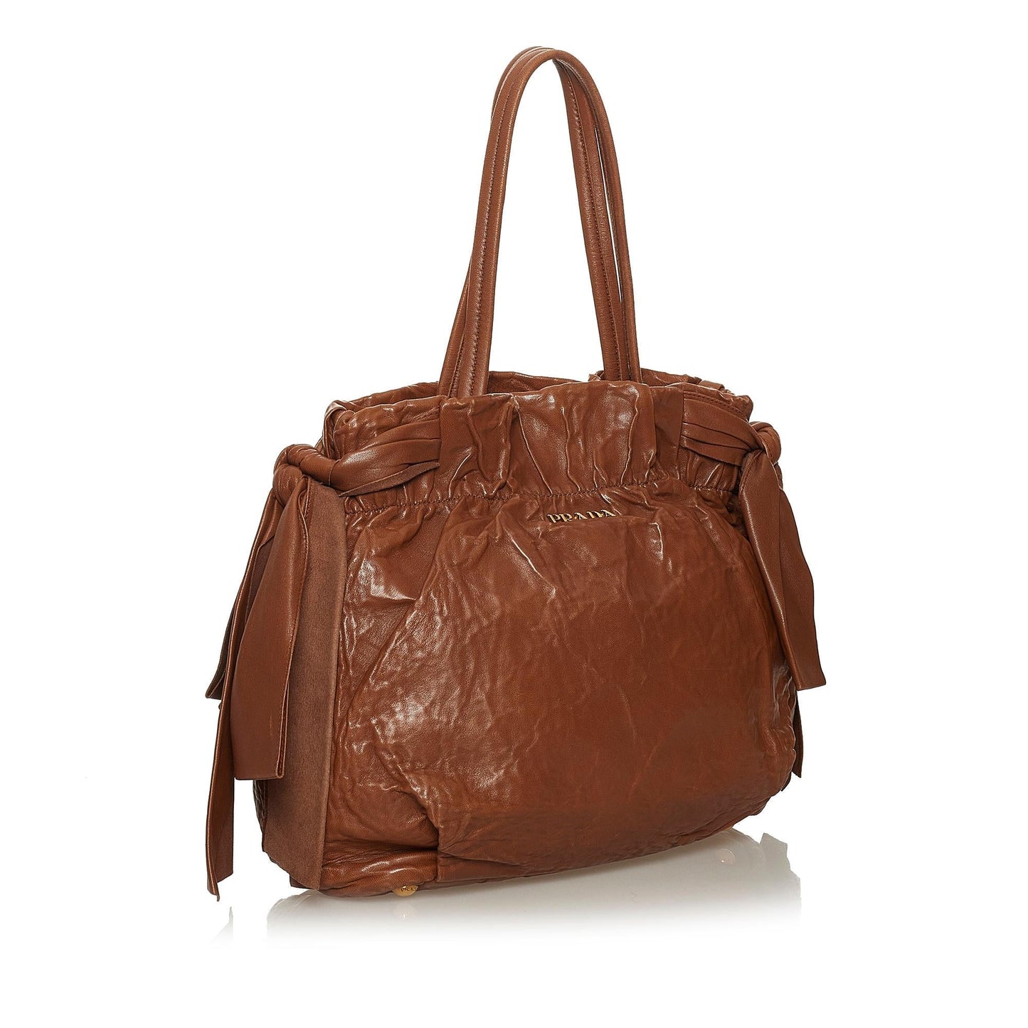 Prada Bow Nappa Leather Satchel (SHG-37318)