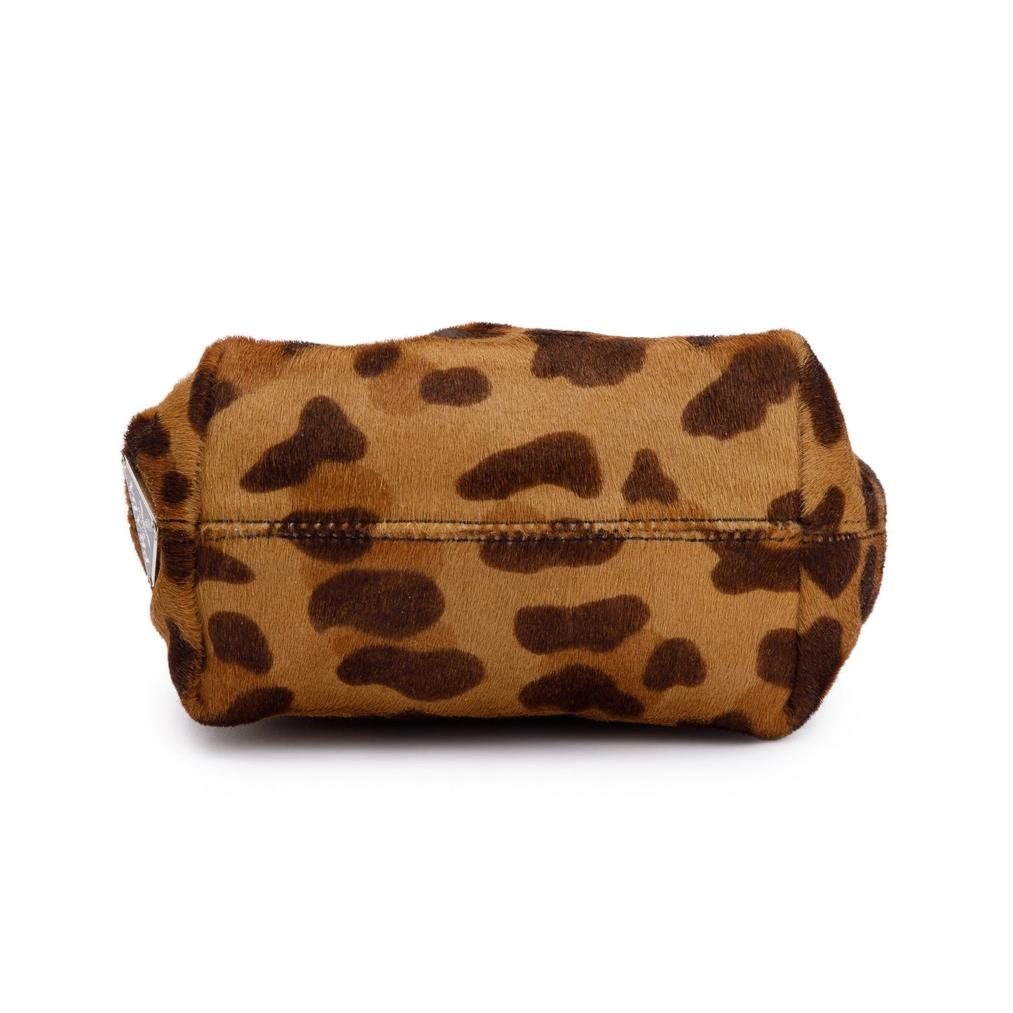 Prada Brown Cavallino Leopard Print Ring Handle Bag