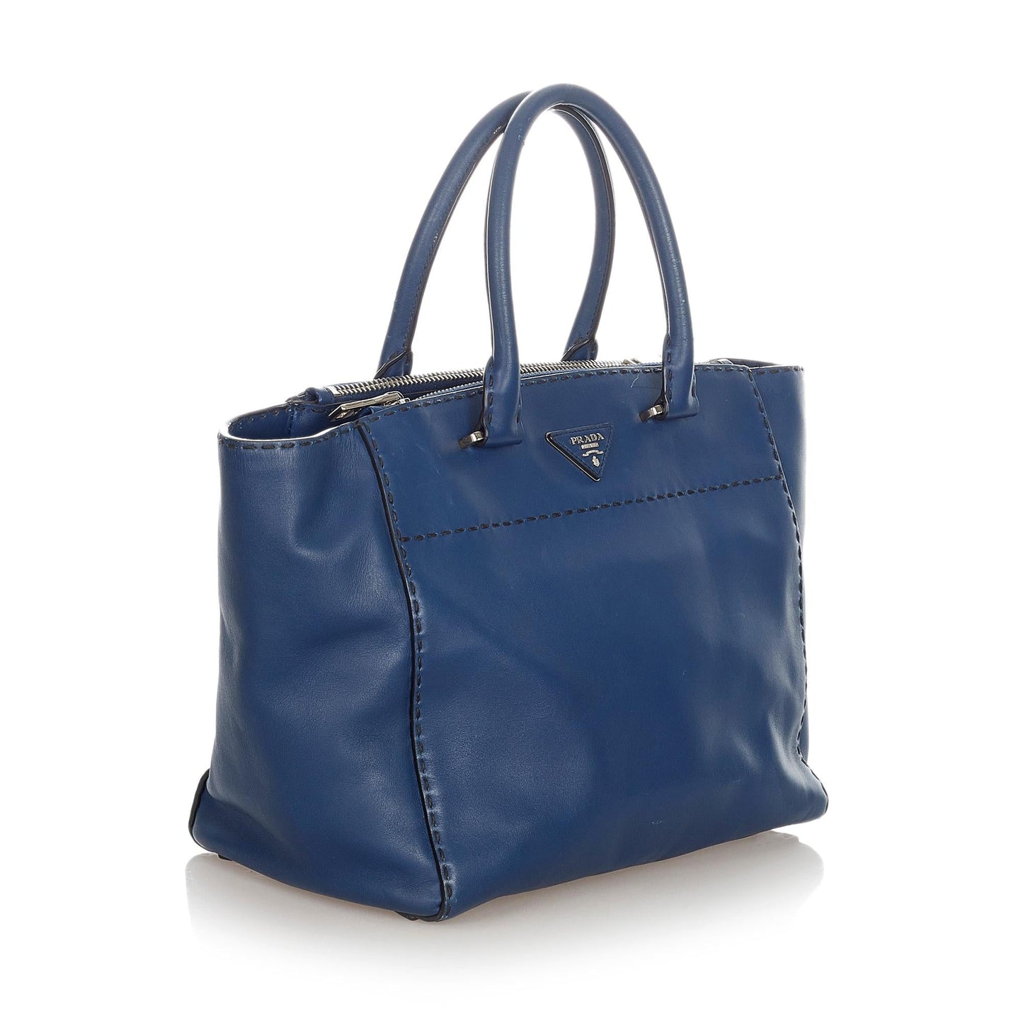 Prada Caflskin Stitched Tote Bag (SHG-23376)