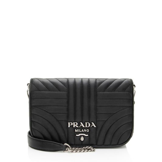 Prada Calfskin Diagramme Impunture Small Crossbody - FINAL SALE
