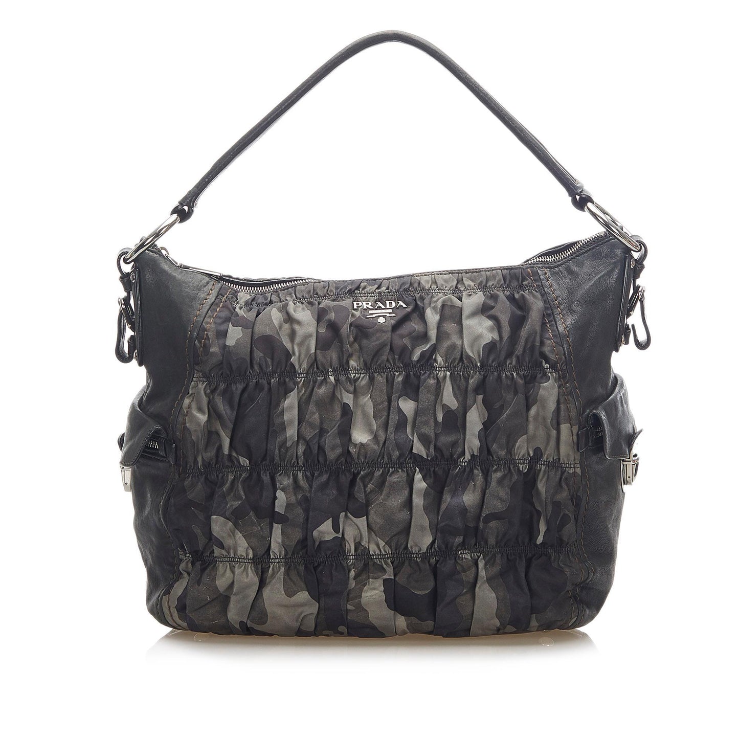 Prada Camouflage Tessuto Gaufre Tote Bag  