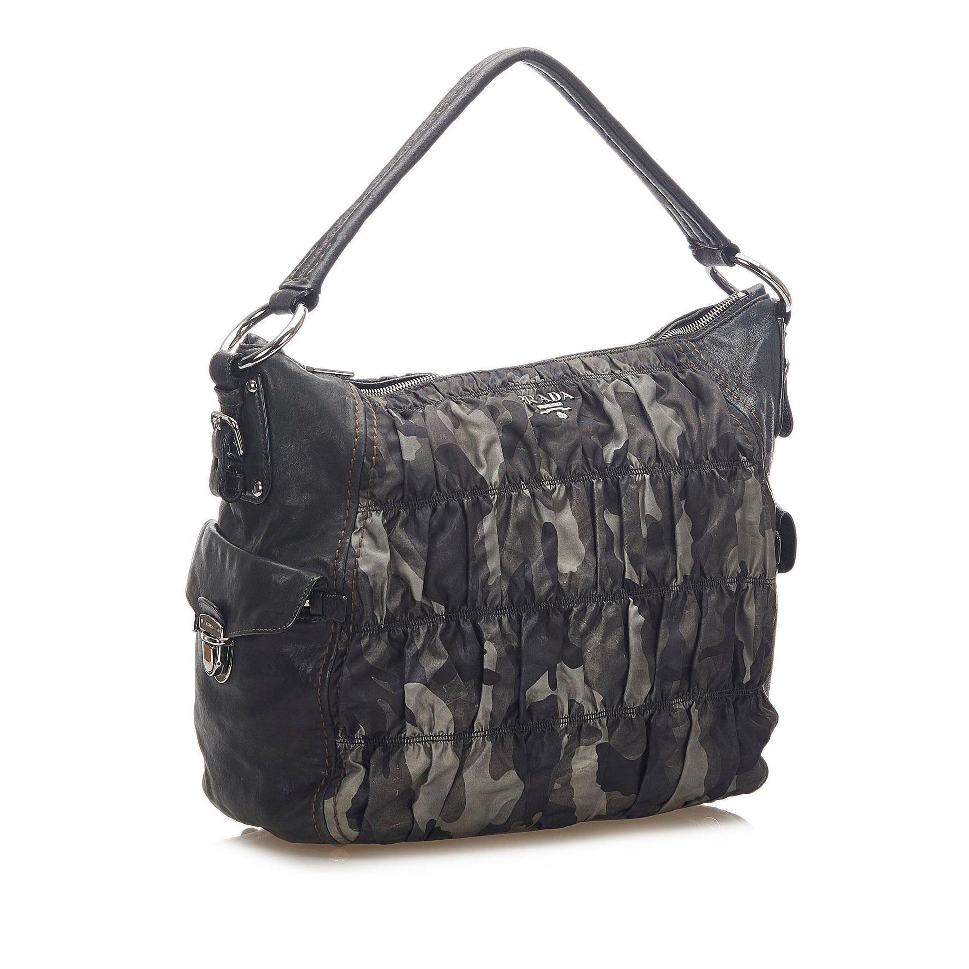 Prada Camouflage Tessuto Gaufre Tote Bag  