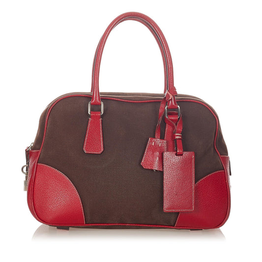 Prada Canapa Bauletto Handbag (SHG-22114)