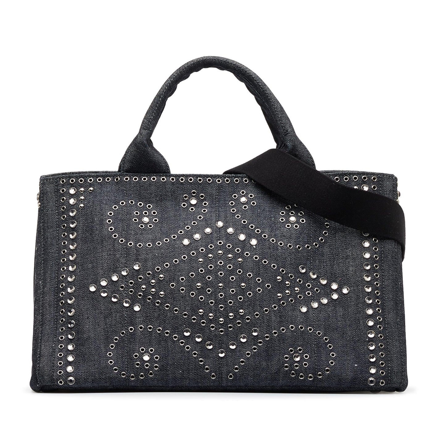 Prada Canapa Jeweled Satchel (SHG-VCMwnw)