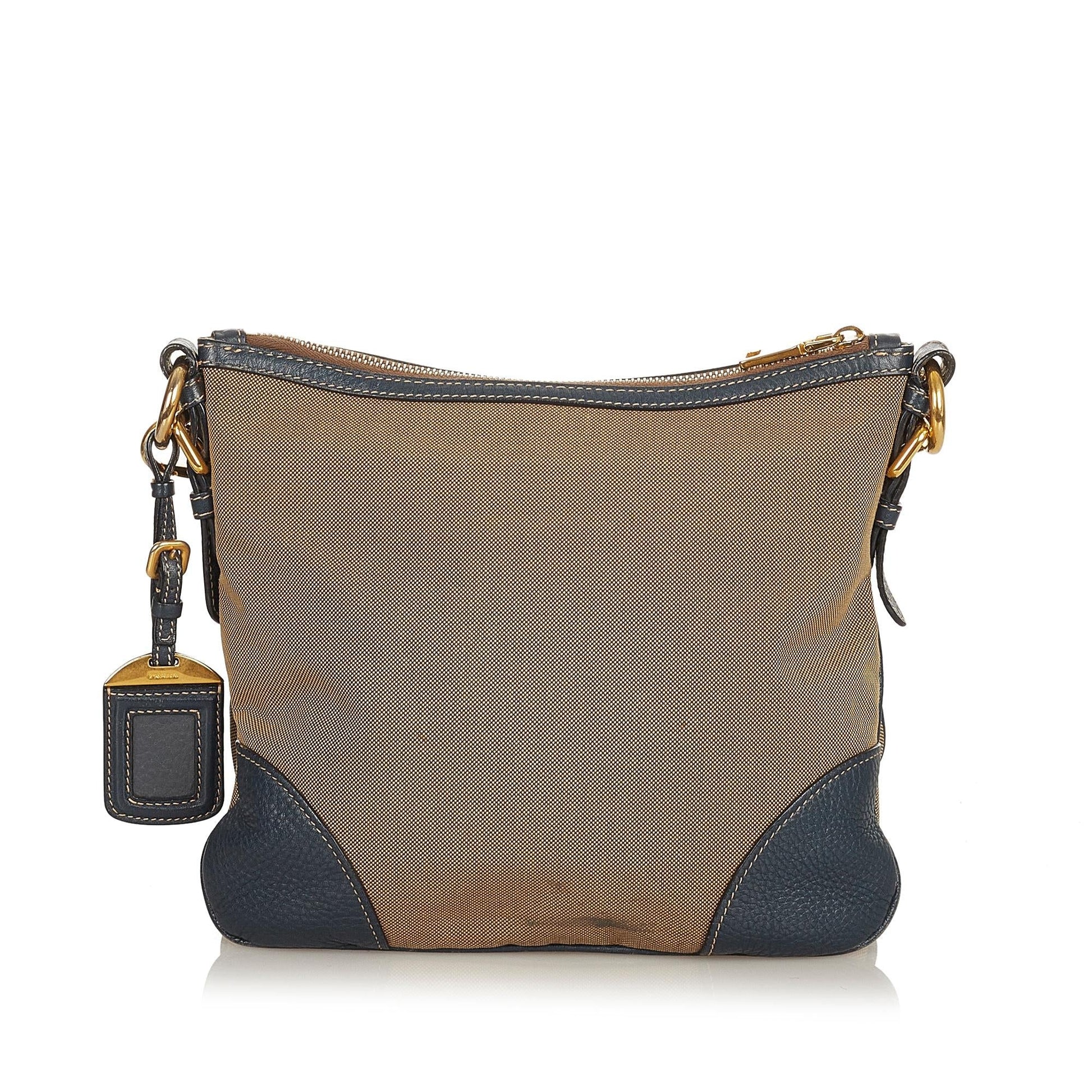Prada Canapa Logo Canvas Crossbody Bag (SHG-26688)