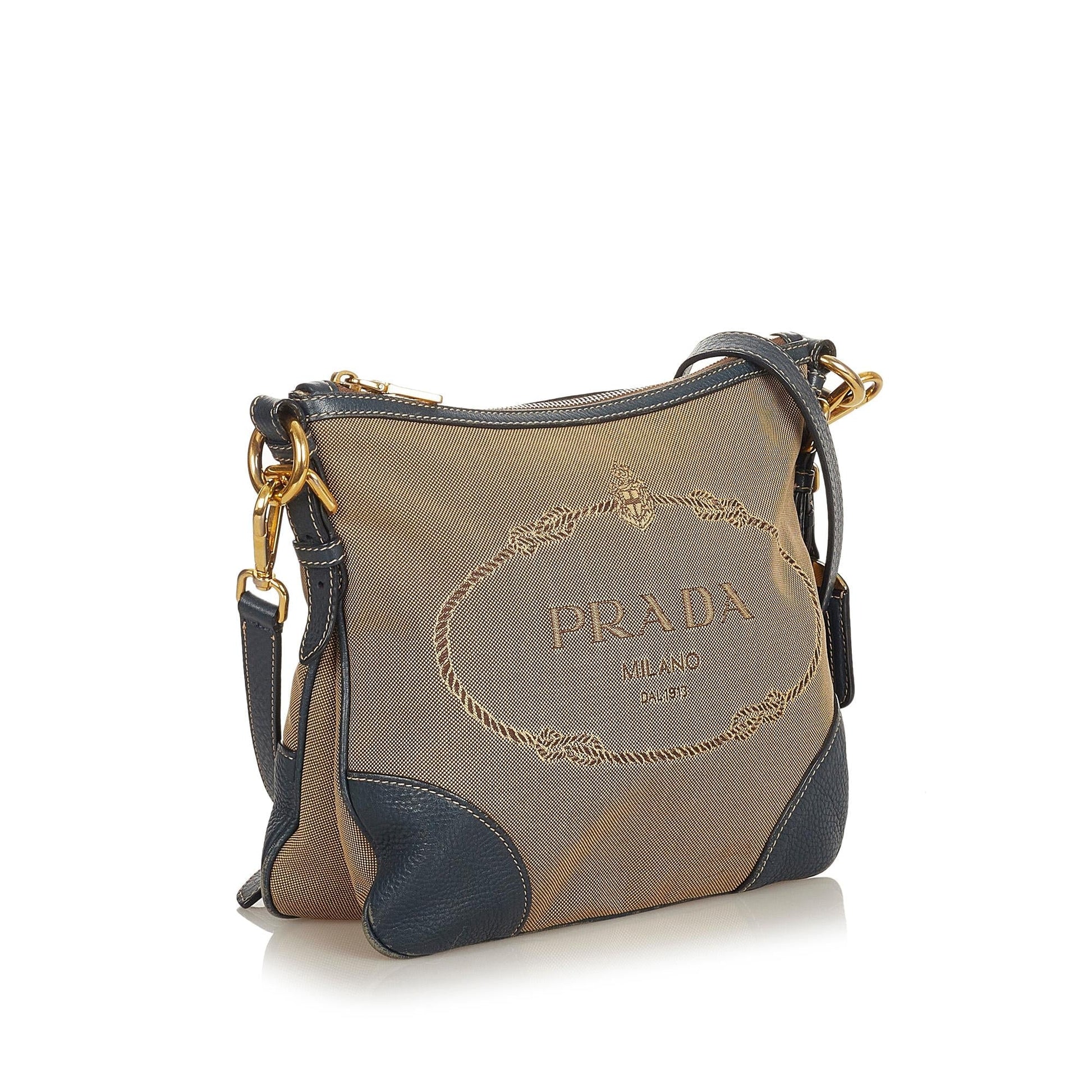 Prada Canapa Logo Canvas Crossbody Bag (SHG-26688)